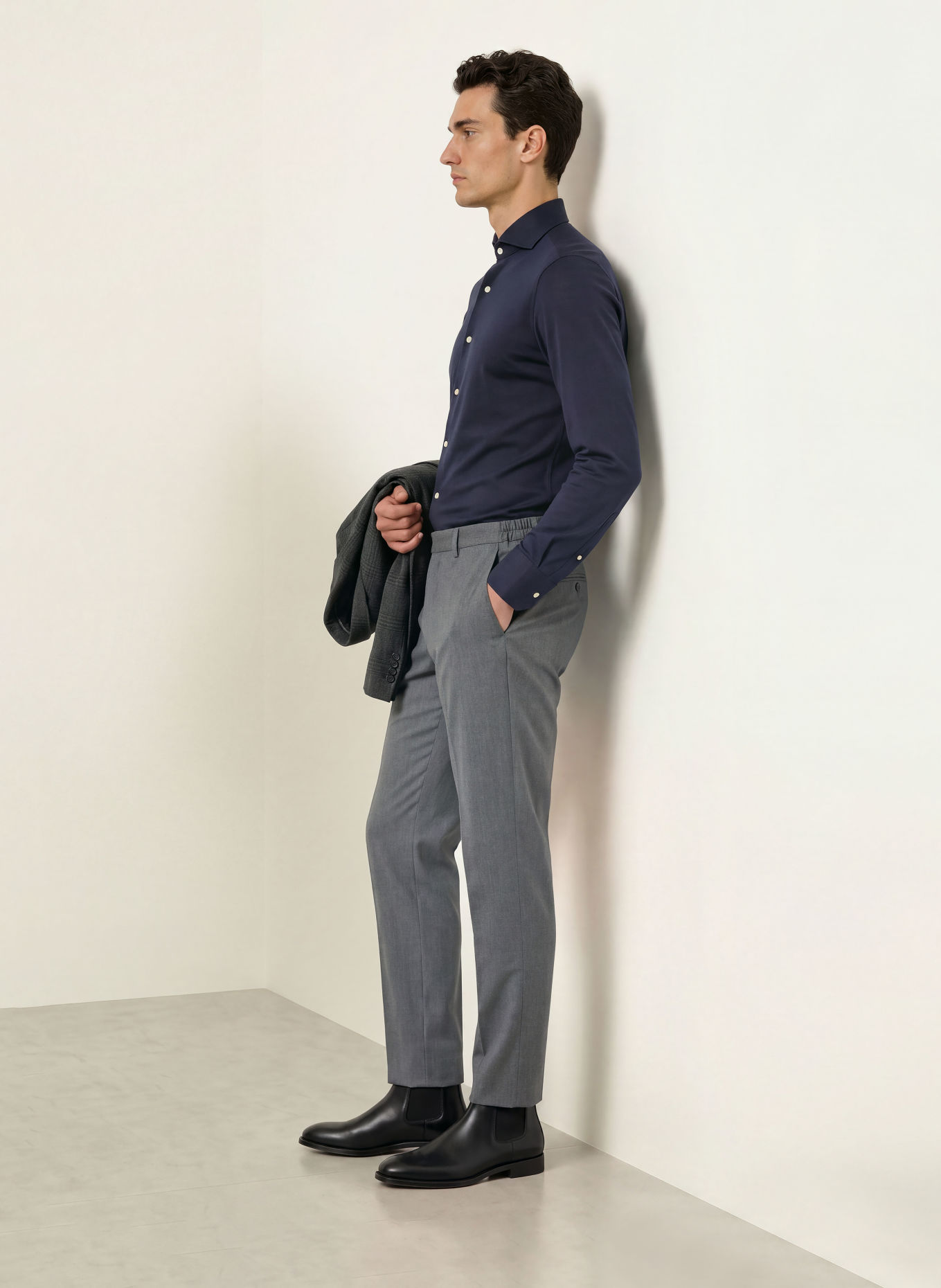 FINAMORE 1925 Hemd TORONTO SERGIO Slim Fit: DUNKELBLAU