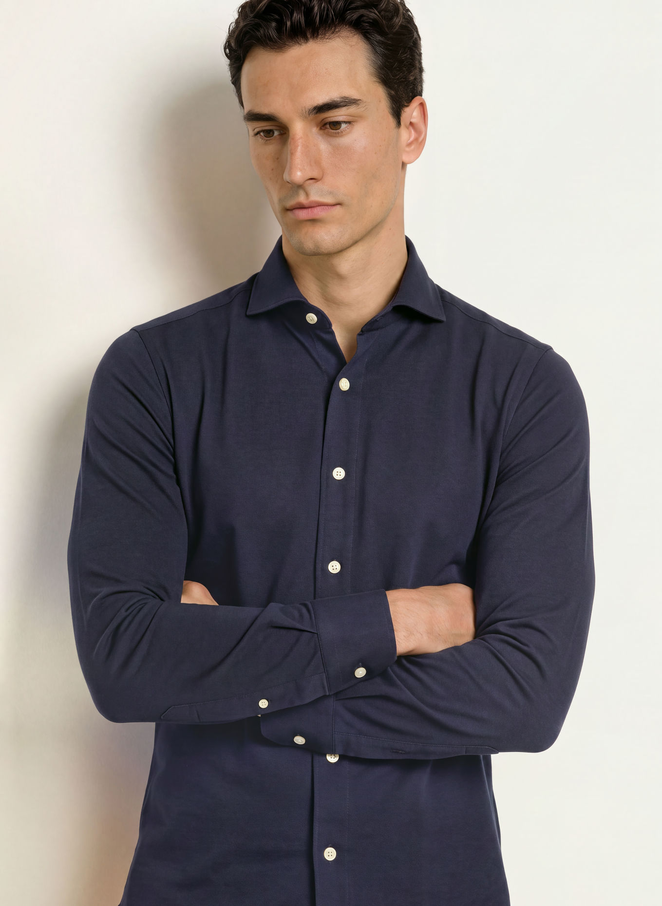 FINAMORE 1925 Hemd TORONTO SERGIO Slim Fit: DUNKELBLAU