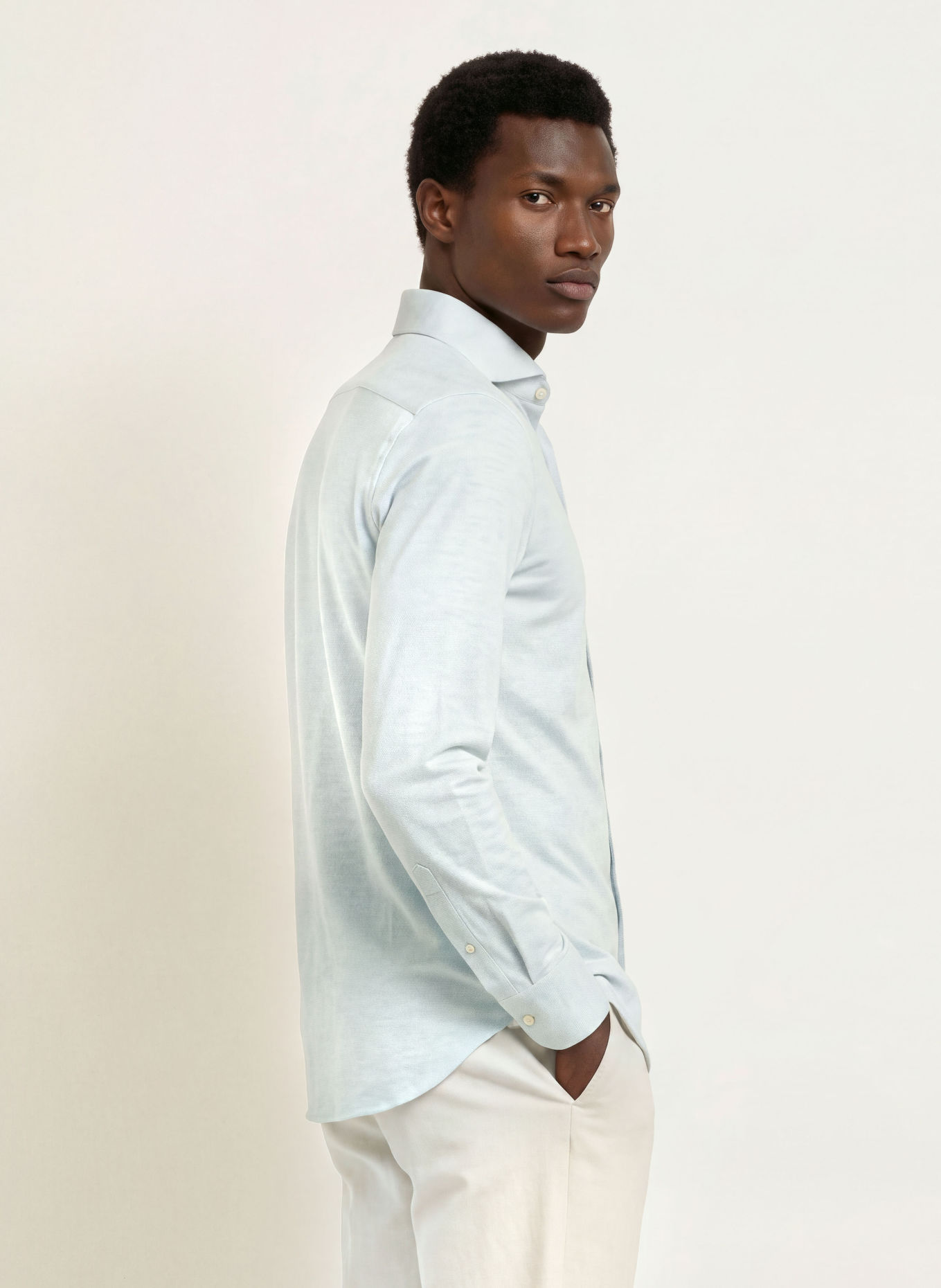 FINAMORE 1925 Hemd TORONTO SERGIO Slim Fit: HELLBLAU