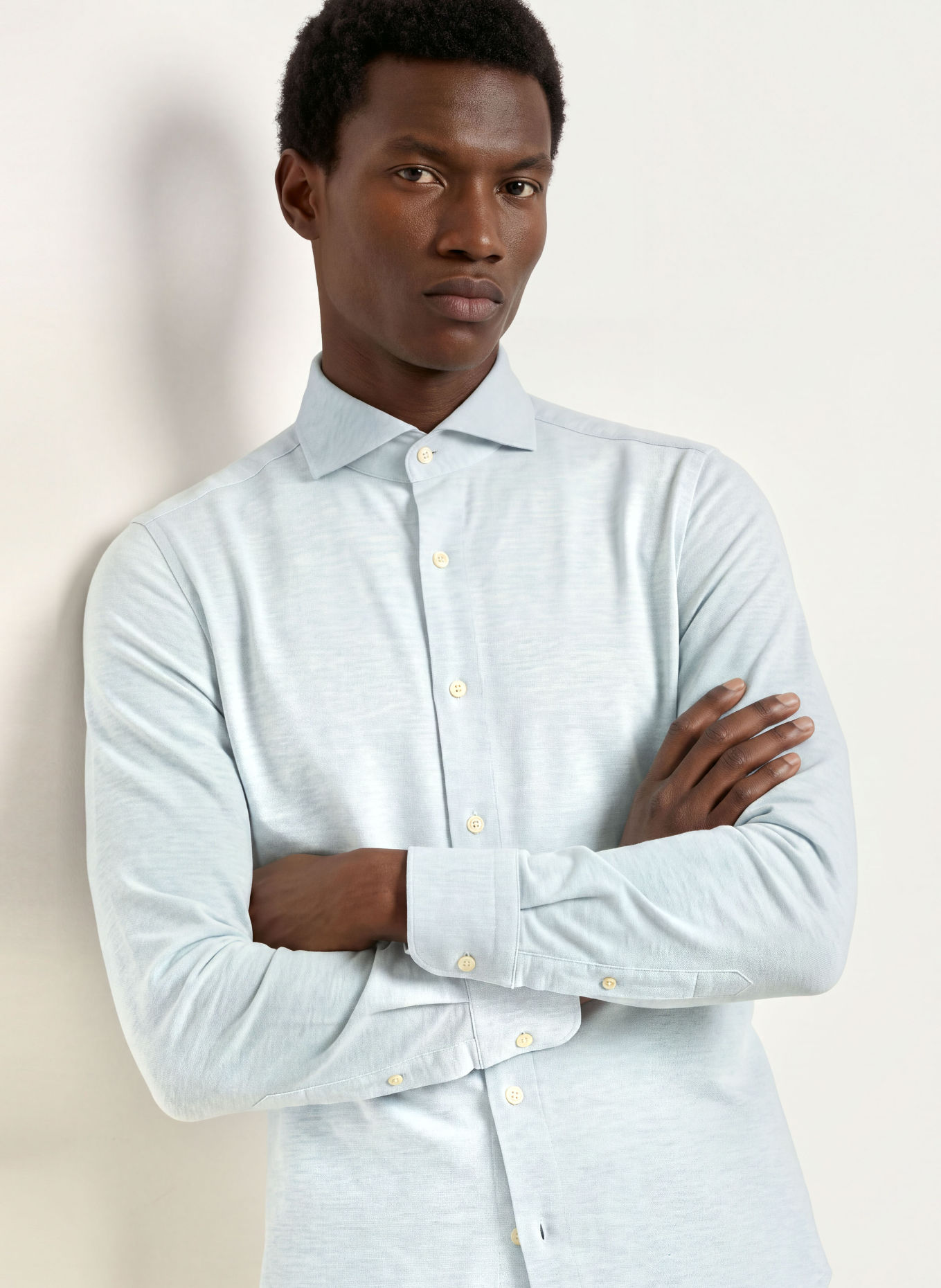 FINAMORE 1925 Hemd TORONTO SERGIO Slim Fit: HELLBLAU
