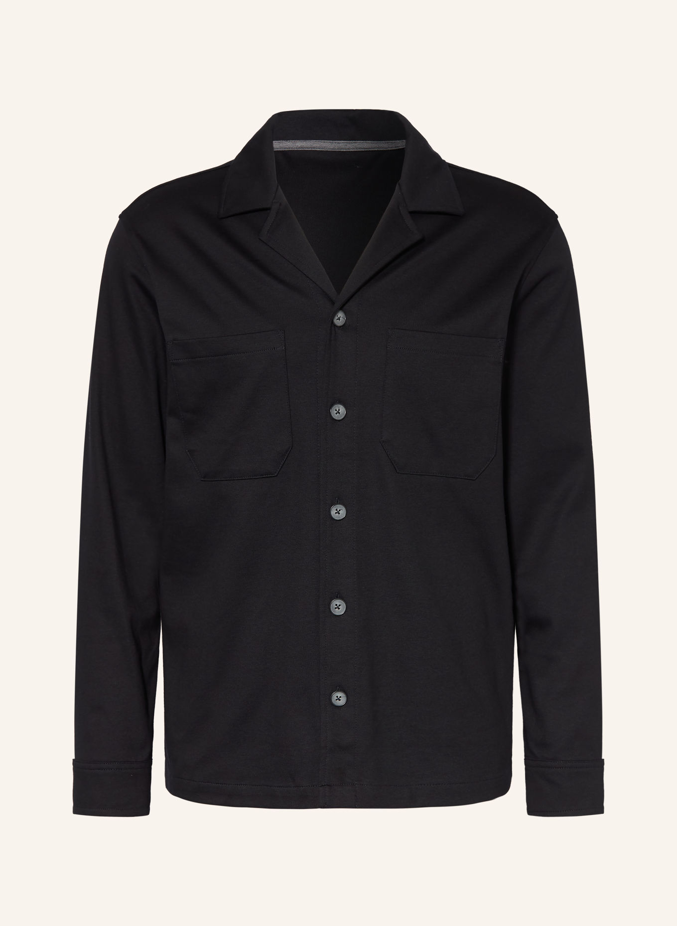 DESOTO Jersey-Overshirt: ZWART