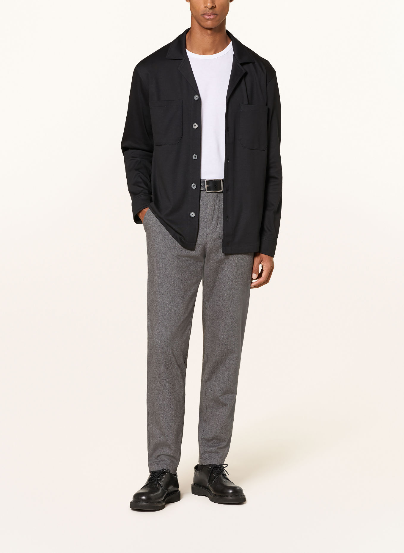 DESOTO Jersey-Overshirt: ZWART