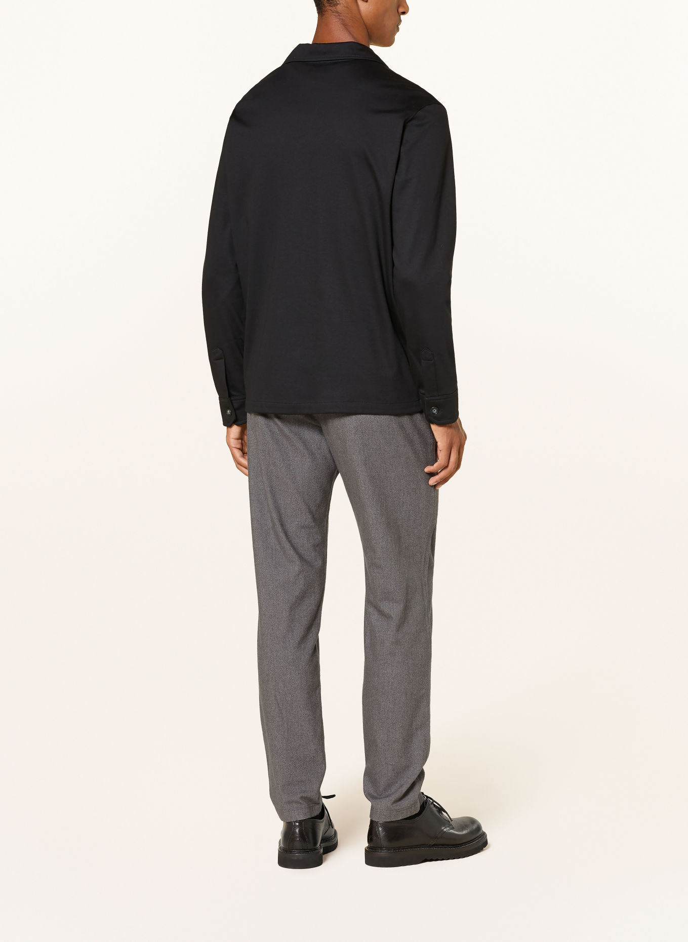 DESOTO Jersey-Overshirt: ZWART