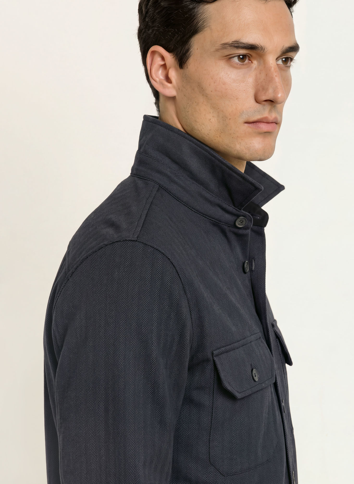DESOTO Jersey overshirt: BLACK / DARK GRAY