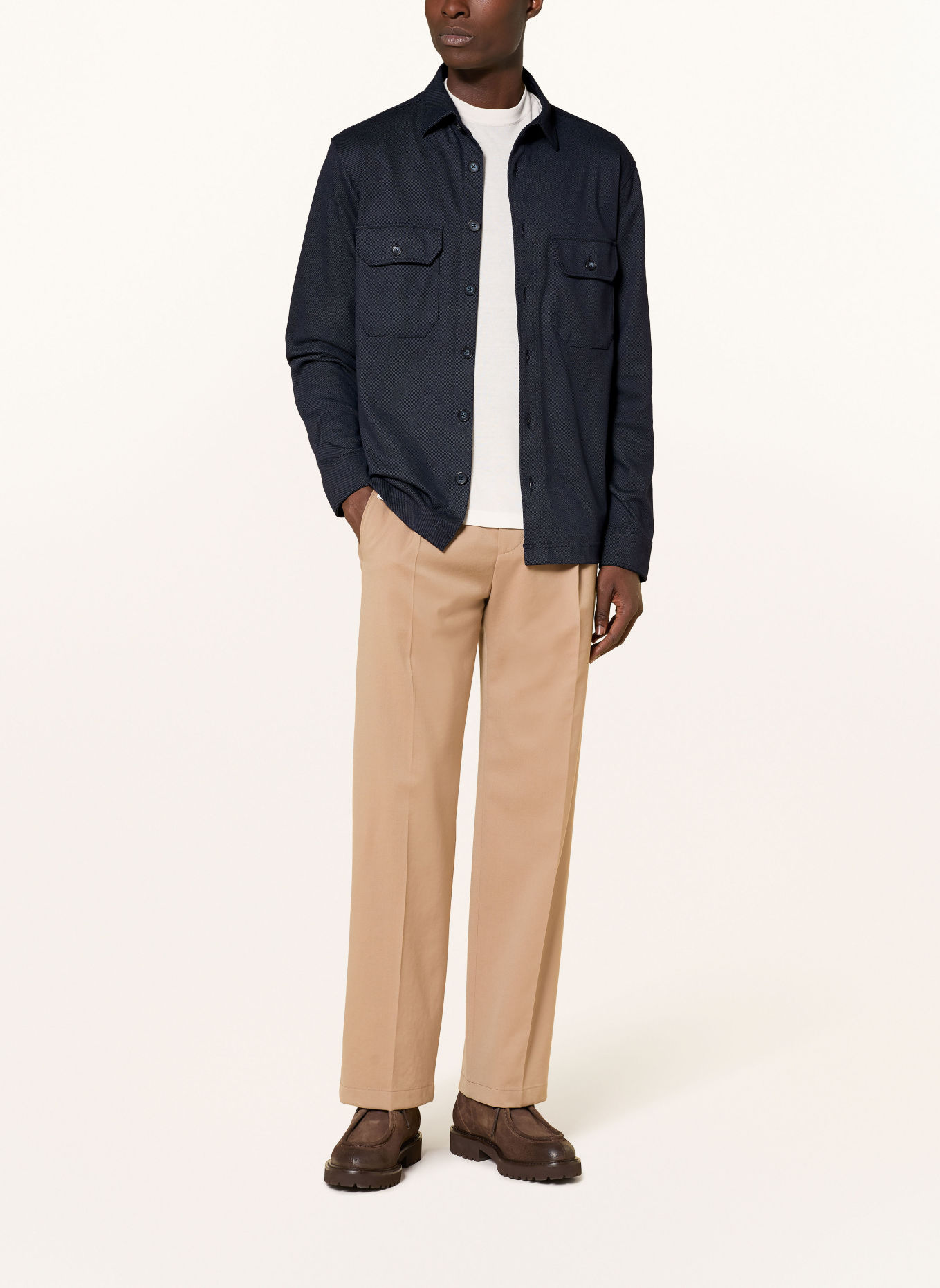 DESOTO Overjacket aus Jersey: DUNKELBLAU