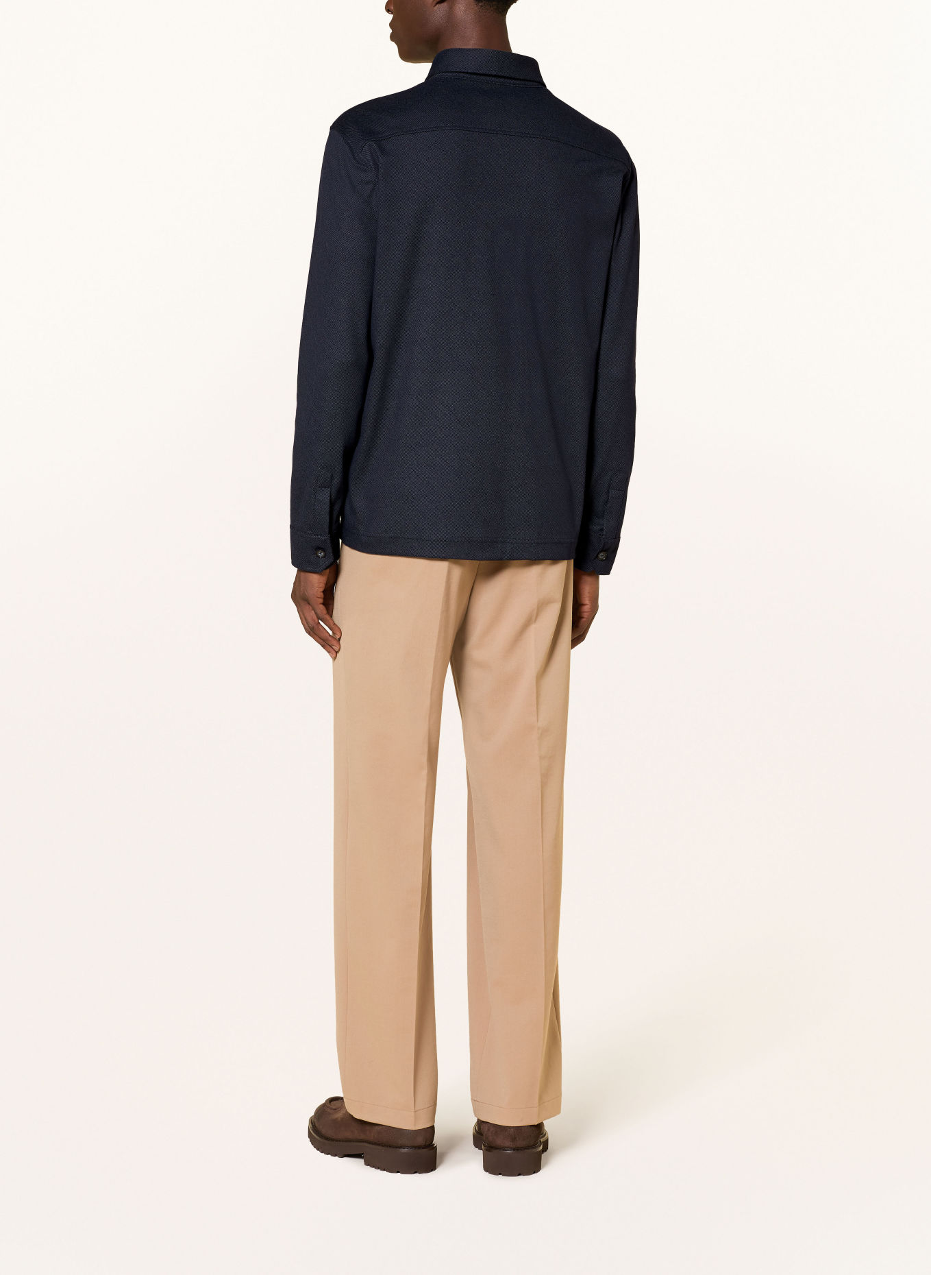 DESOTO Overjacket aus Jersey: DUNKELBLAU