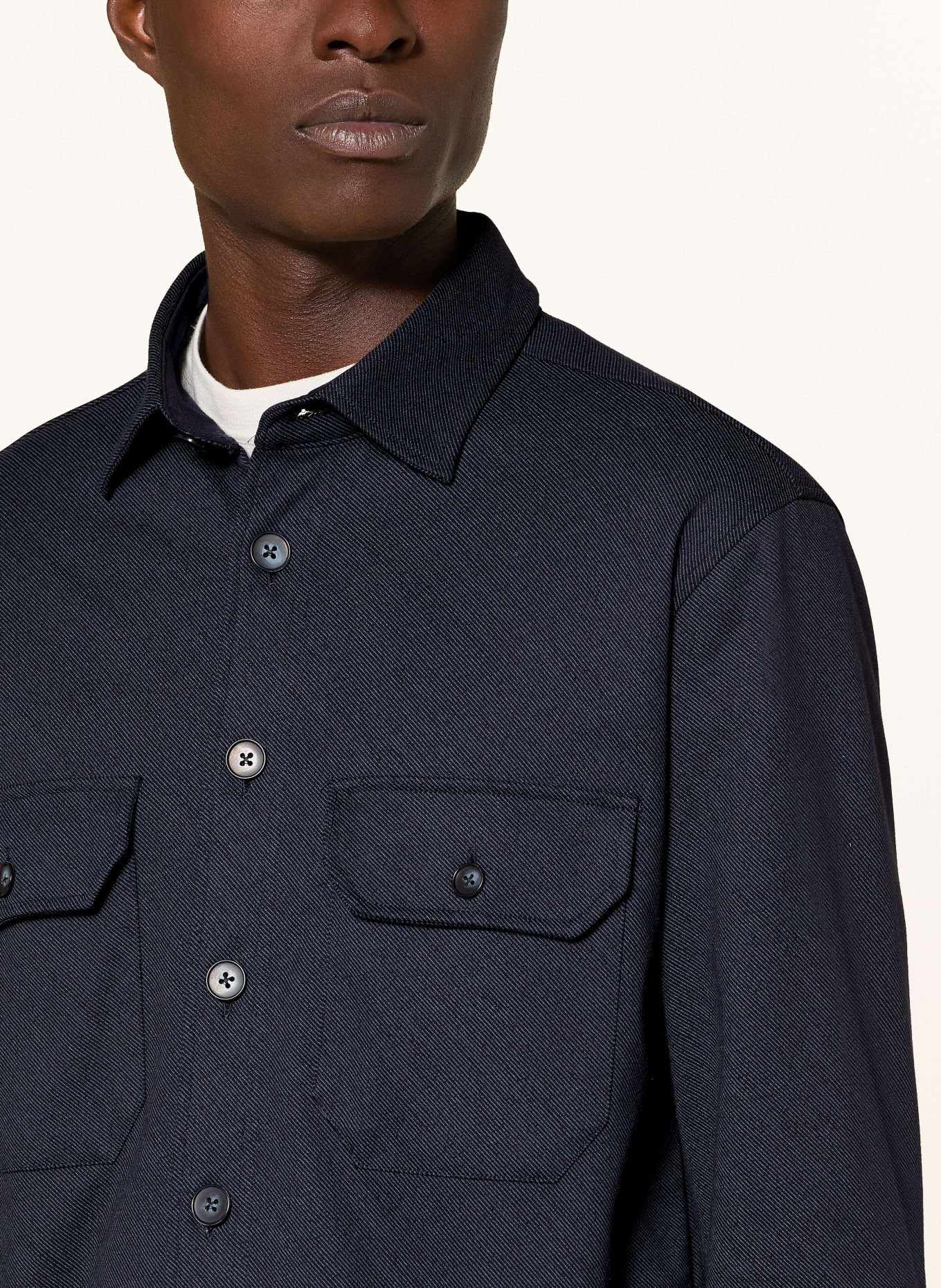 DESOTO Overjacket aus Jersey: DUNKELBLAU