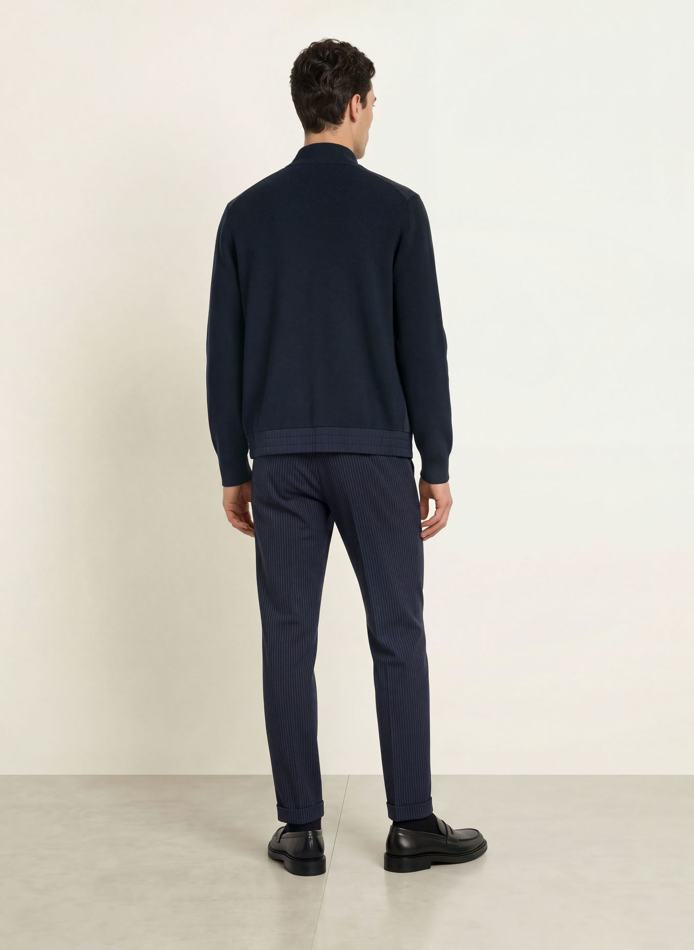 DESOTO Broek in joggingstijl, slim fit: DONKERBLAUW / BLAUW