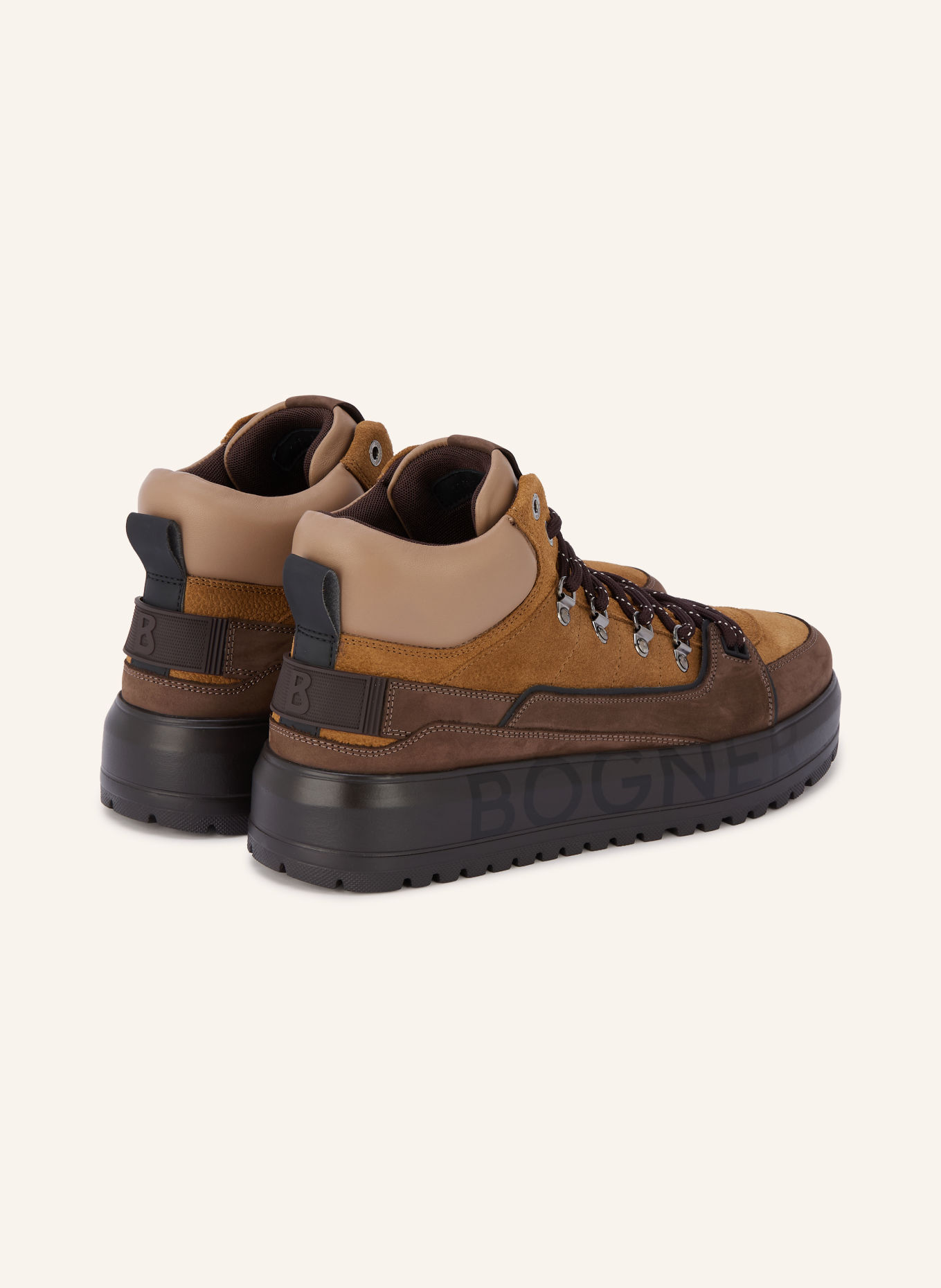 BOGNER Lace-up boots ANTWERP: LIGHT BROWN / BROWN