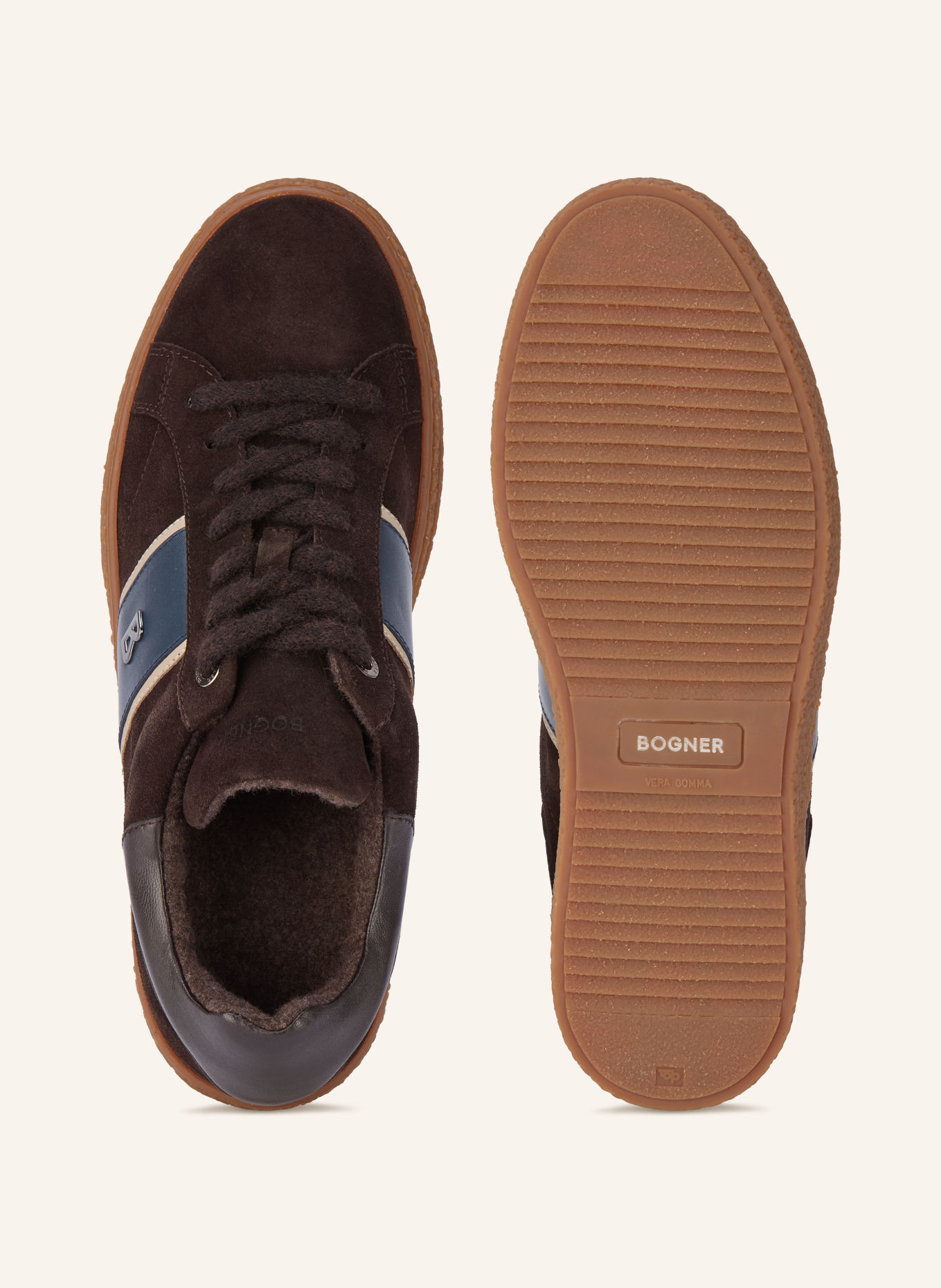 BOGNER CLEVELAND 15 Sneakers: DARK BROWN / TAUPE / BLUE