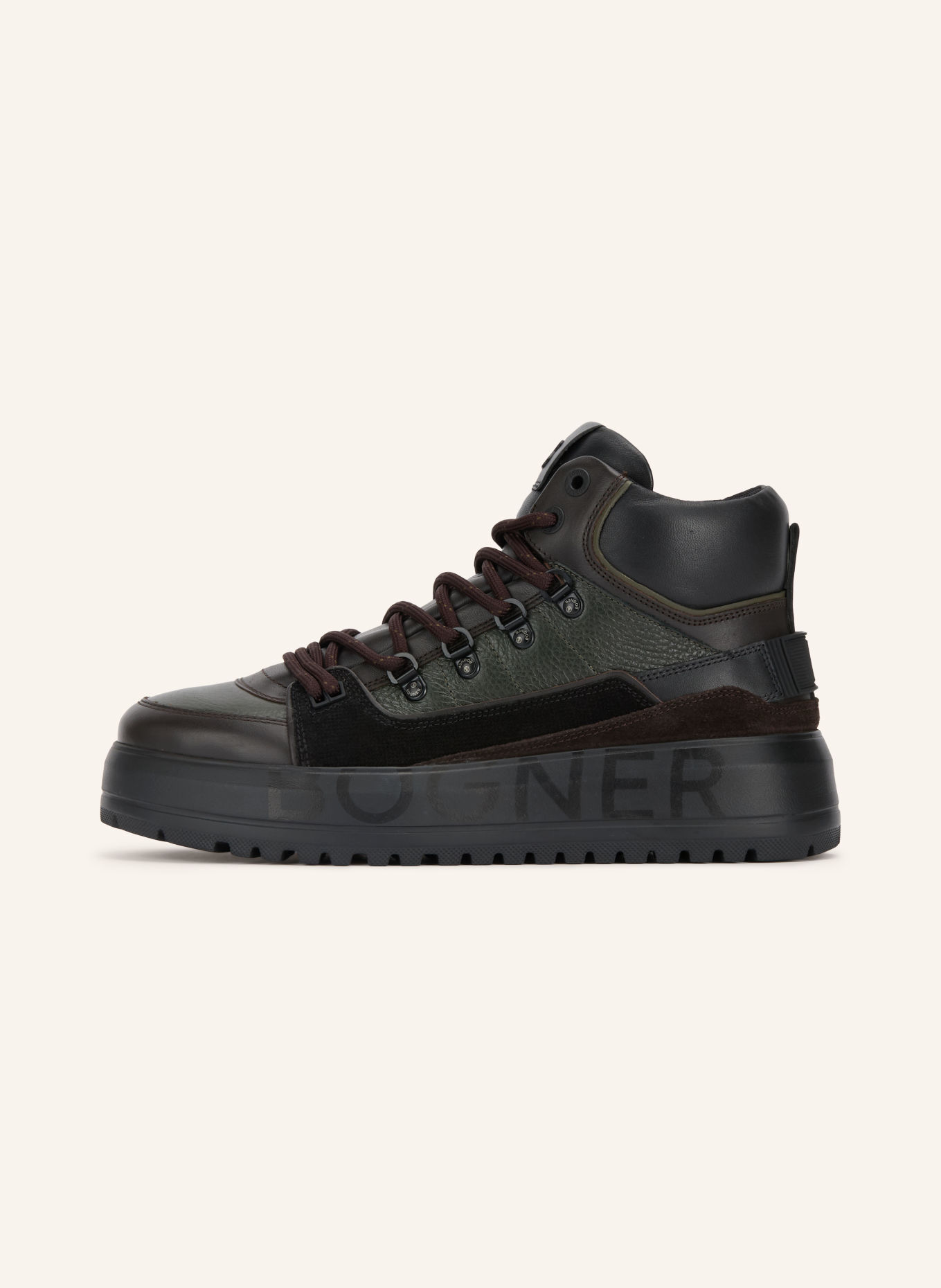 BOGNER Schnürboots ANTWERP: DUNKELBRAUN / OLIV / SCHWARZ