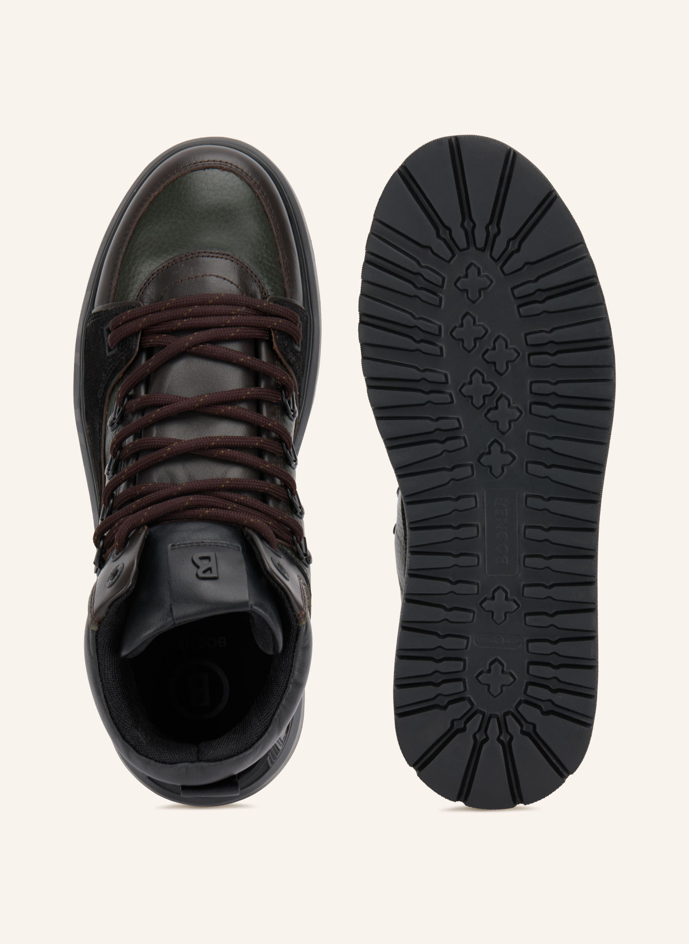 BOGNER Schnürboots ANTWERP: DUNKELBRAUN / OLIV / SCHWARZ