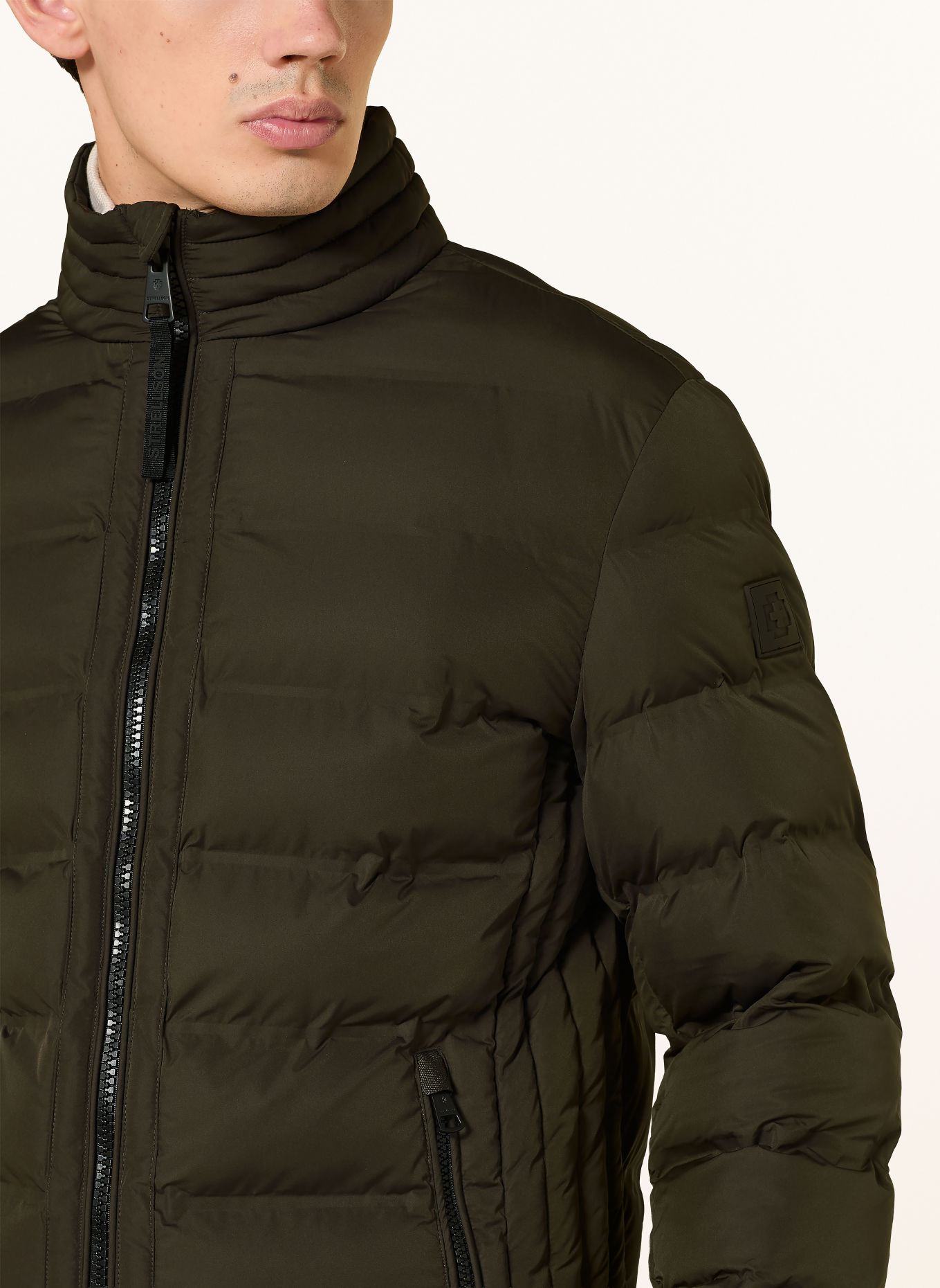 STRELLSON MODENA FUSED Quilted Jacket: KHAKI