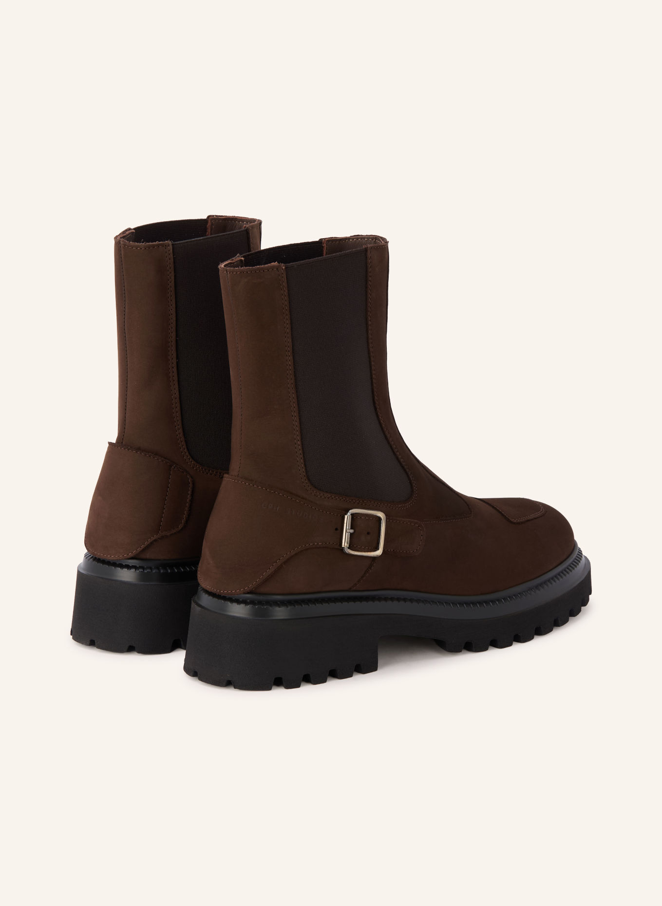 COPENHAGEN STUDIOS Chelsea boots CPH950: DARK BROWN / SILVER