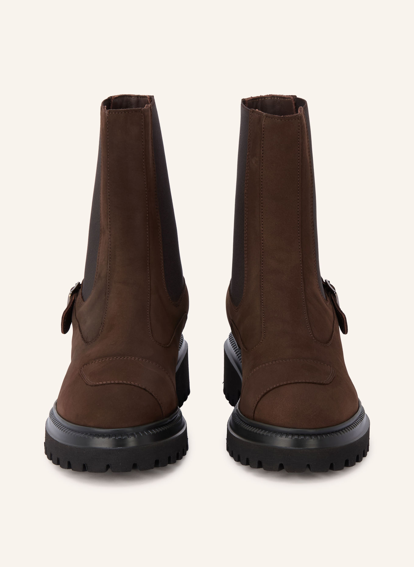 COPENHAGEN STUDIOS Chelsea boots CPH950: DARK BROWN / SILVER