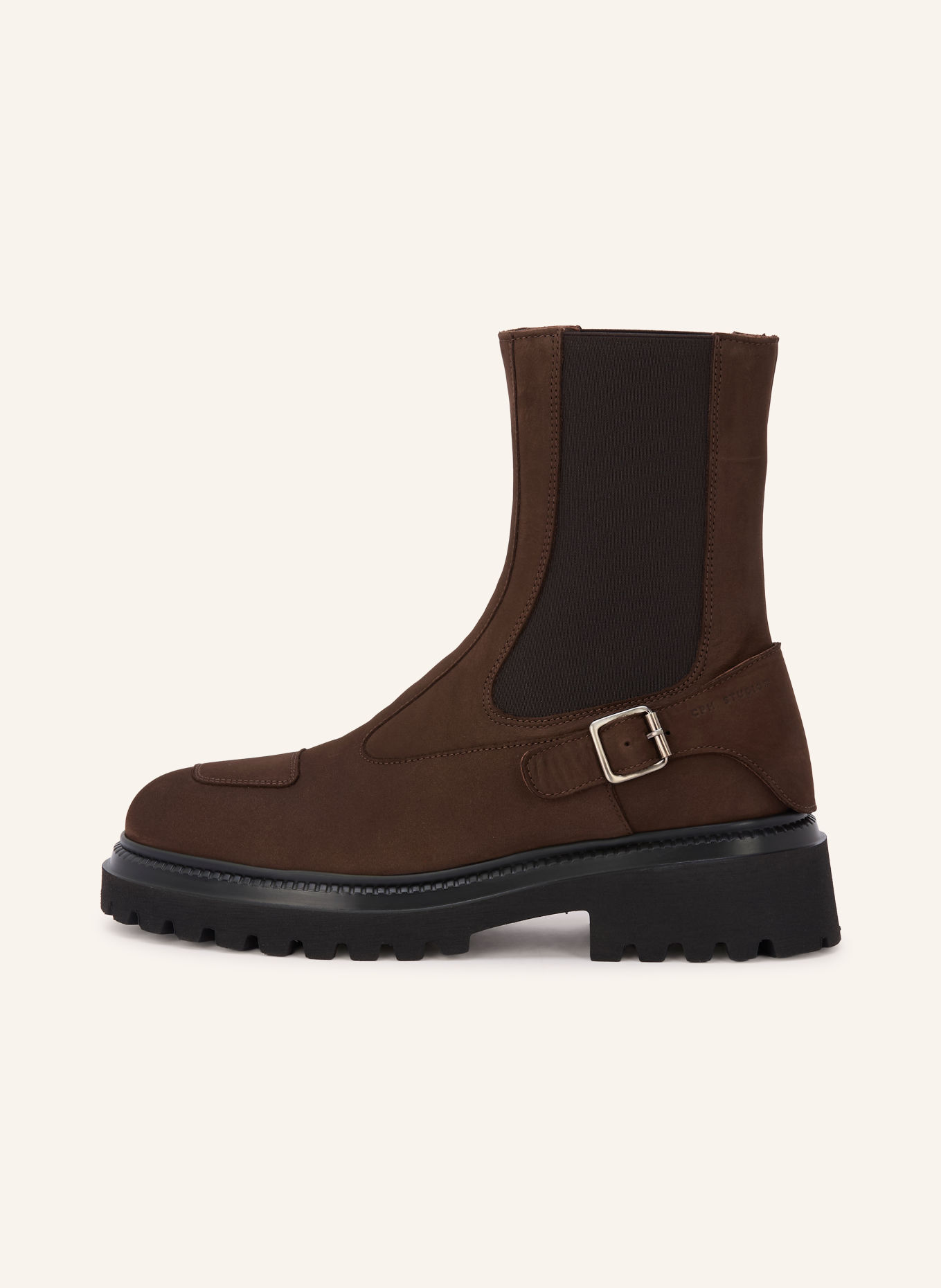 COPENHAGEN STUDIOS Chelsea boots CPH950: DARK BROWN / SILVER