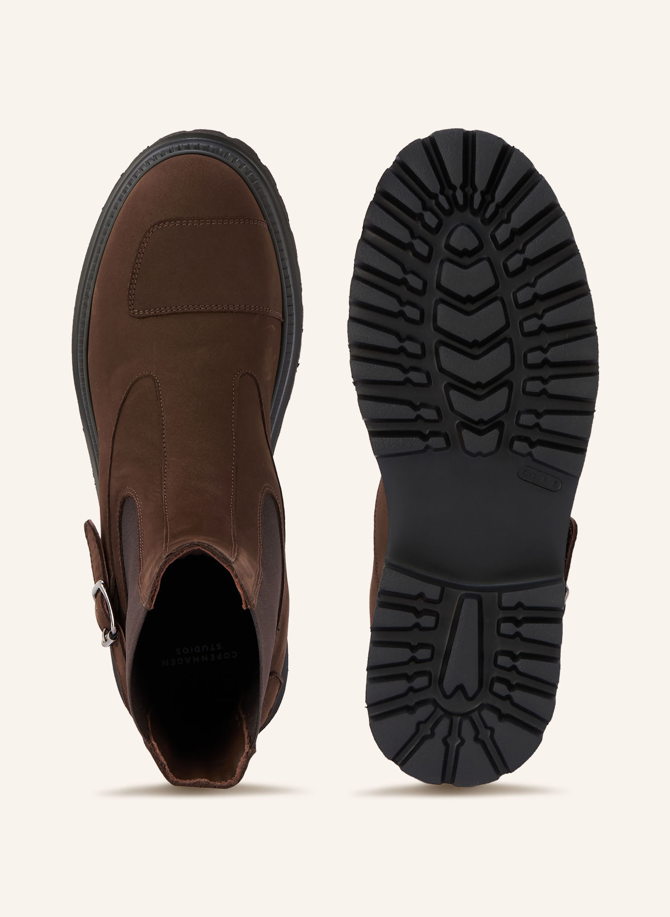COPENHAGEN STUDIOS Chelsea boots CPH950: DARK BROWN / SILVER