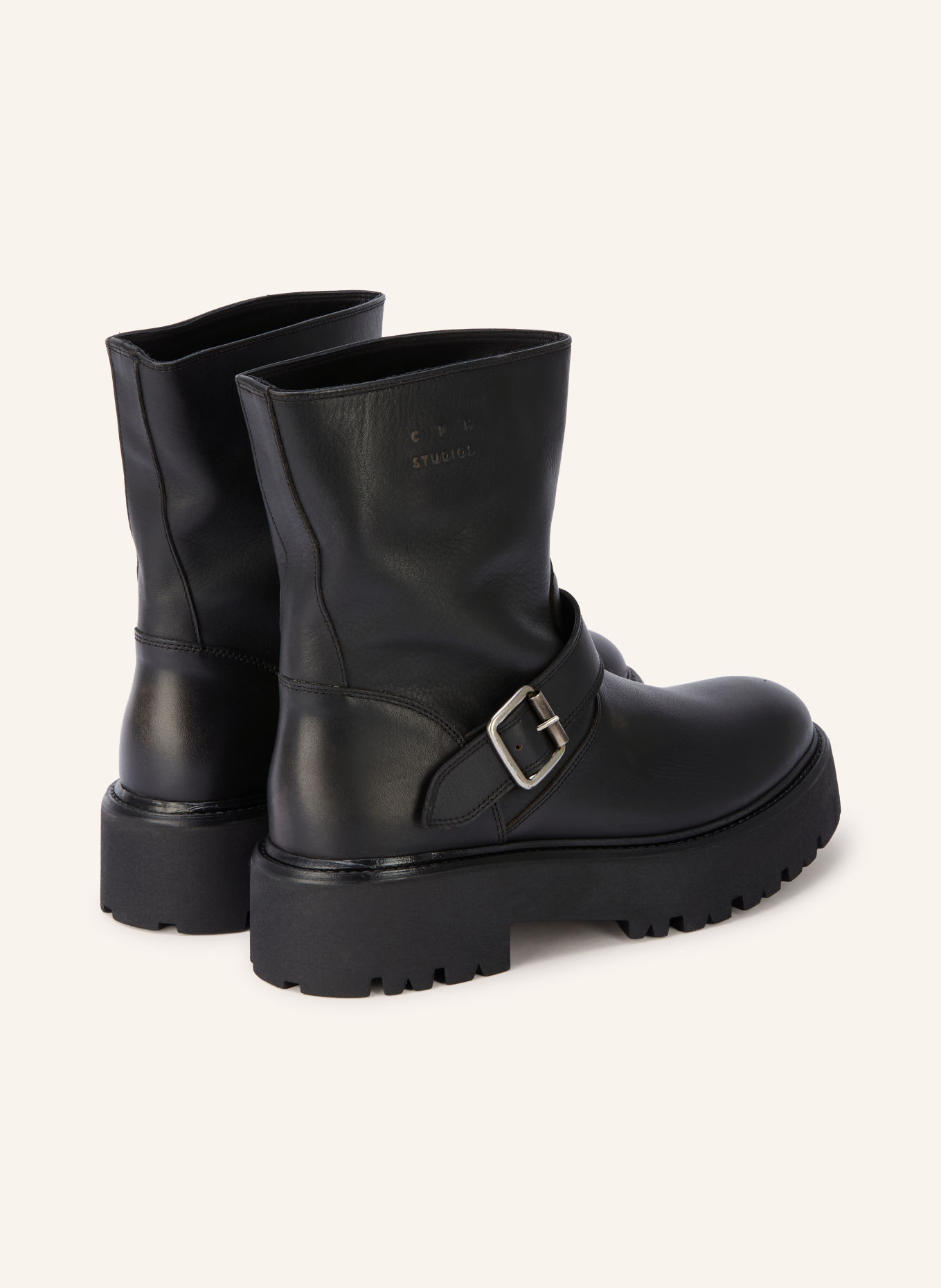 COPENHAGEN STUDIOS Plateau-Boots CPH900: ZWART / ZILVER
