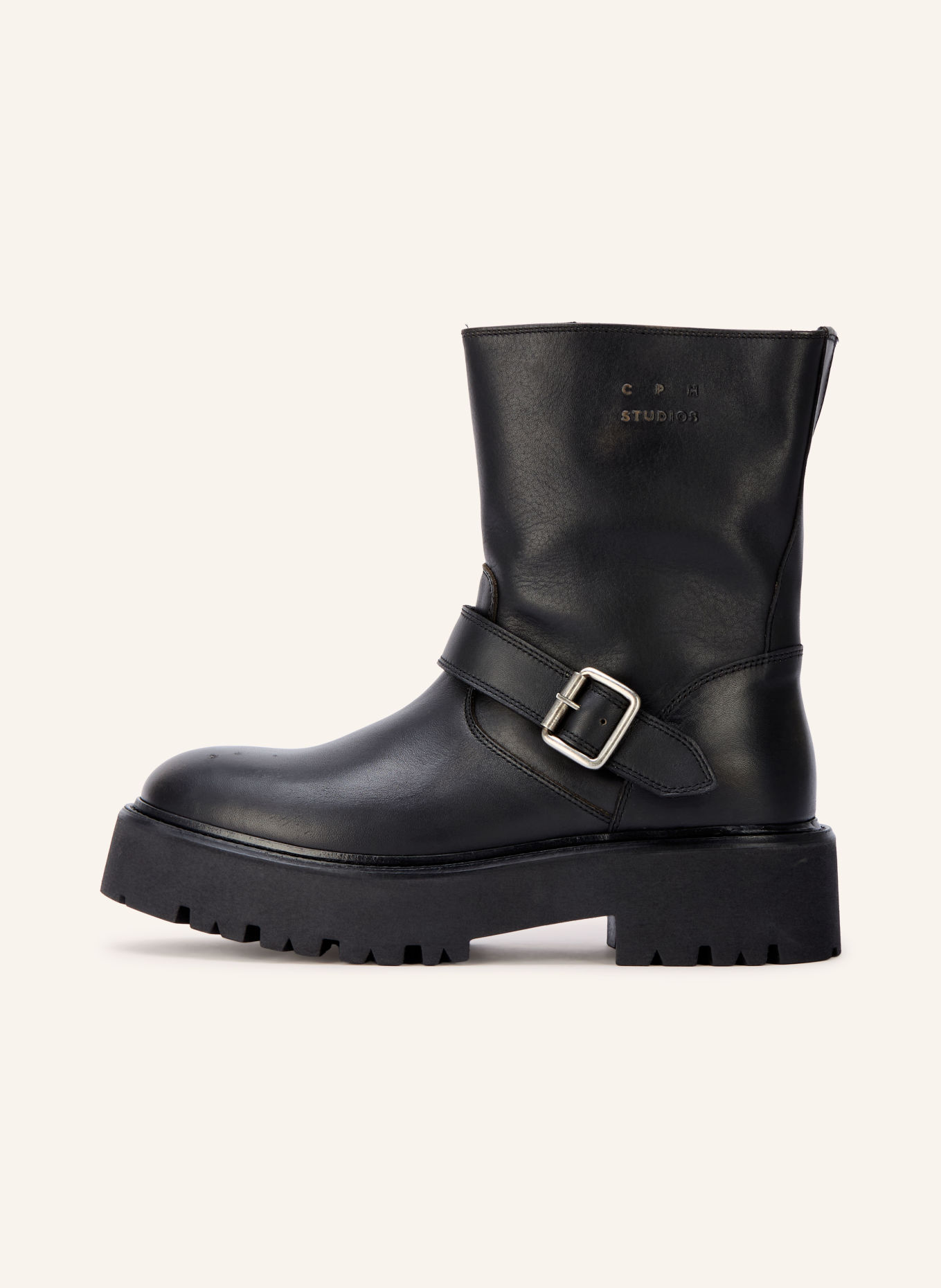 COPENHAGEN STUDIOS Plateau-Boots CPH900: ZWART / ZILVER