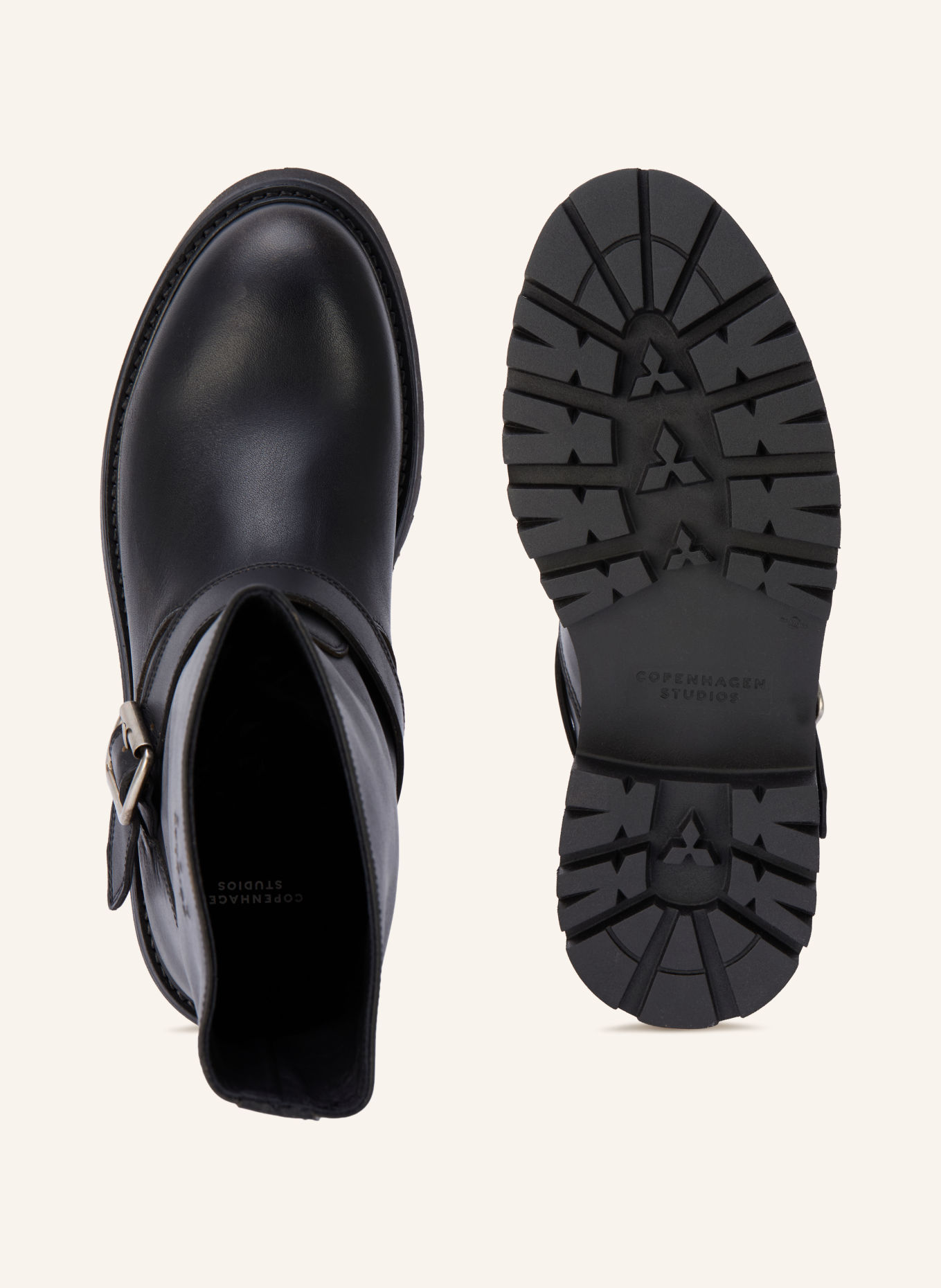 COPENHAGEN STUDIOS Plateau-Boots CPH900: ZWART / ZILVER