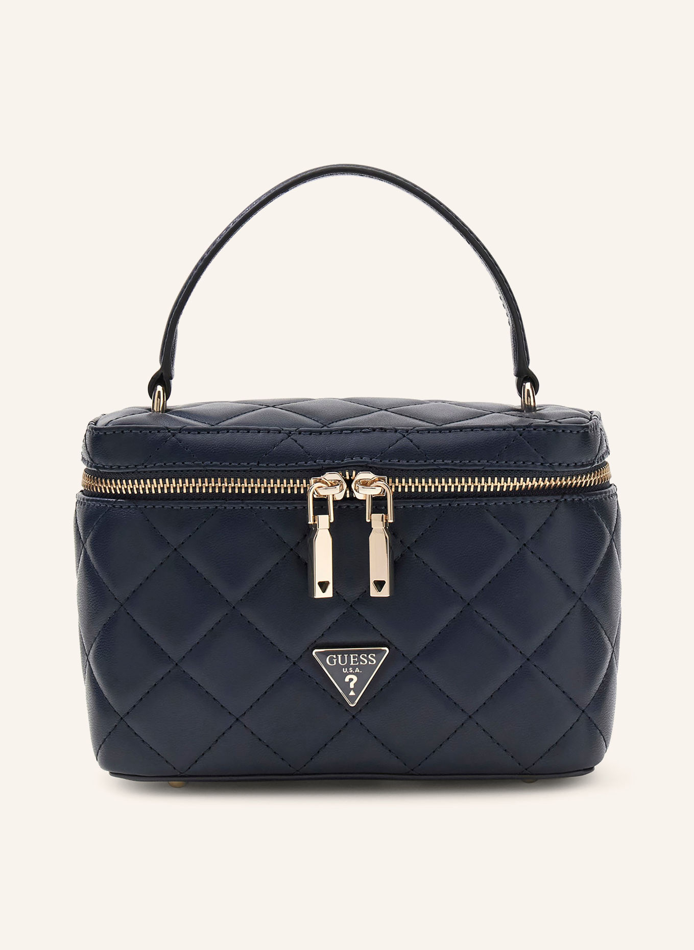 GUESS Handtas JULIET: DONKERBLAUW / GOUD