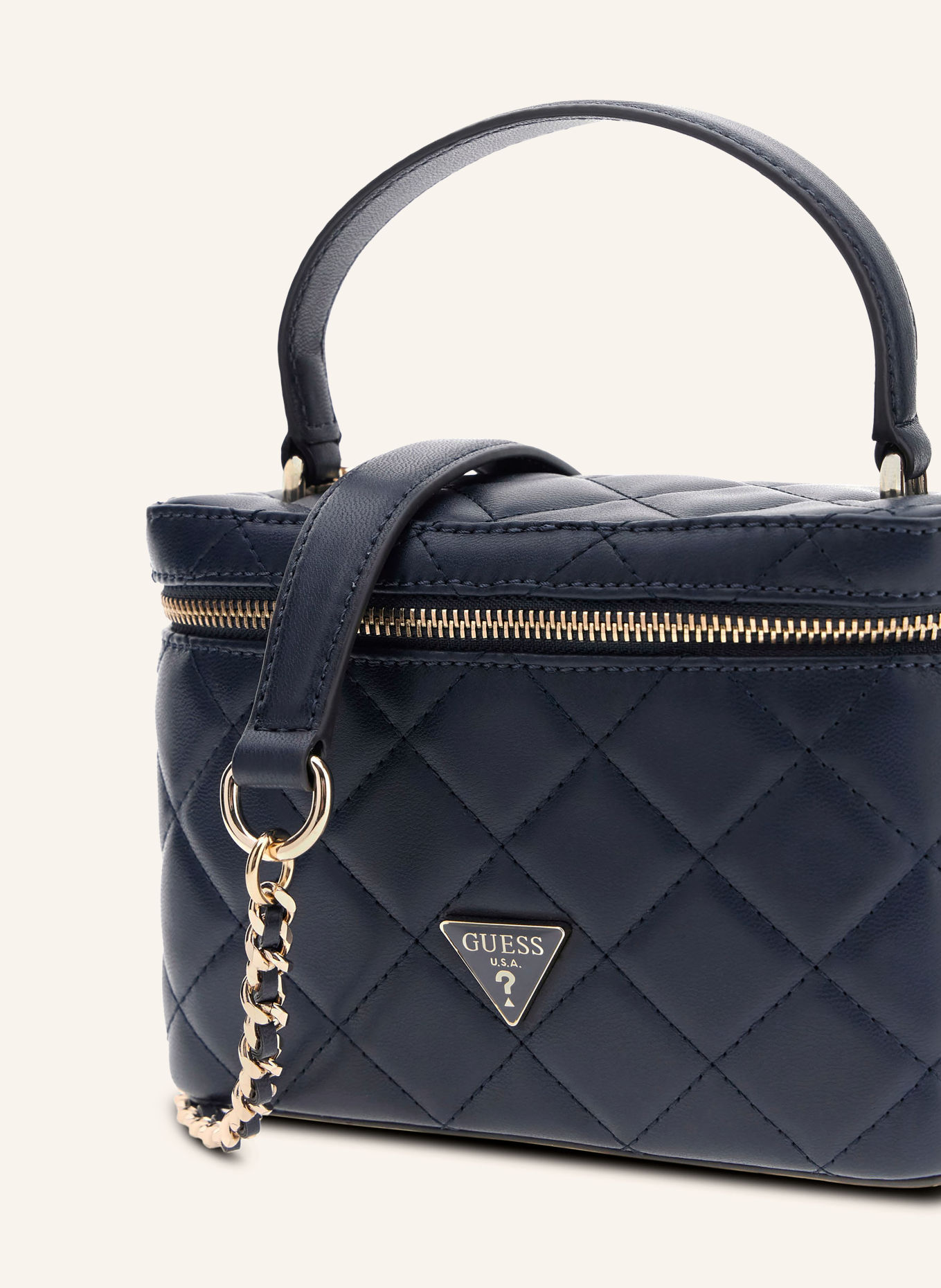 GUESS Handtas JULIET: DONKERBLAUW / GOUD
