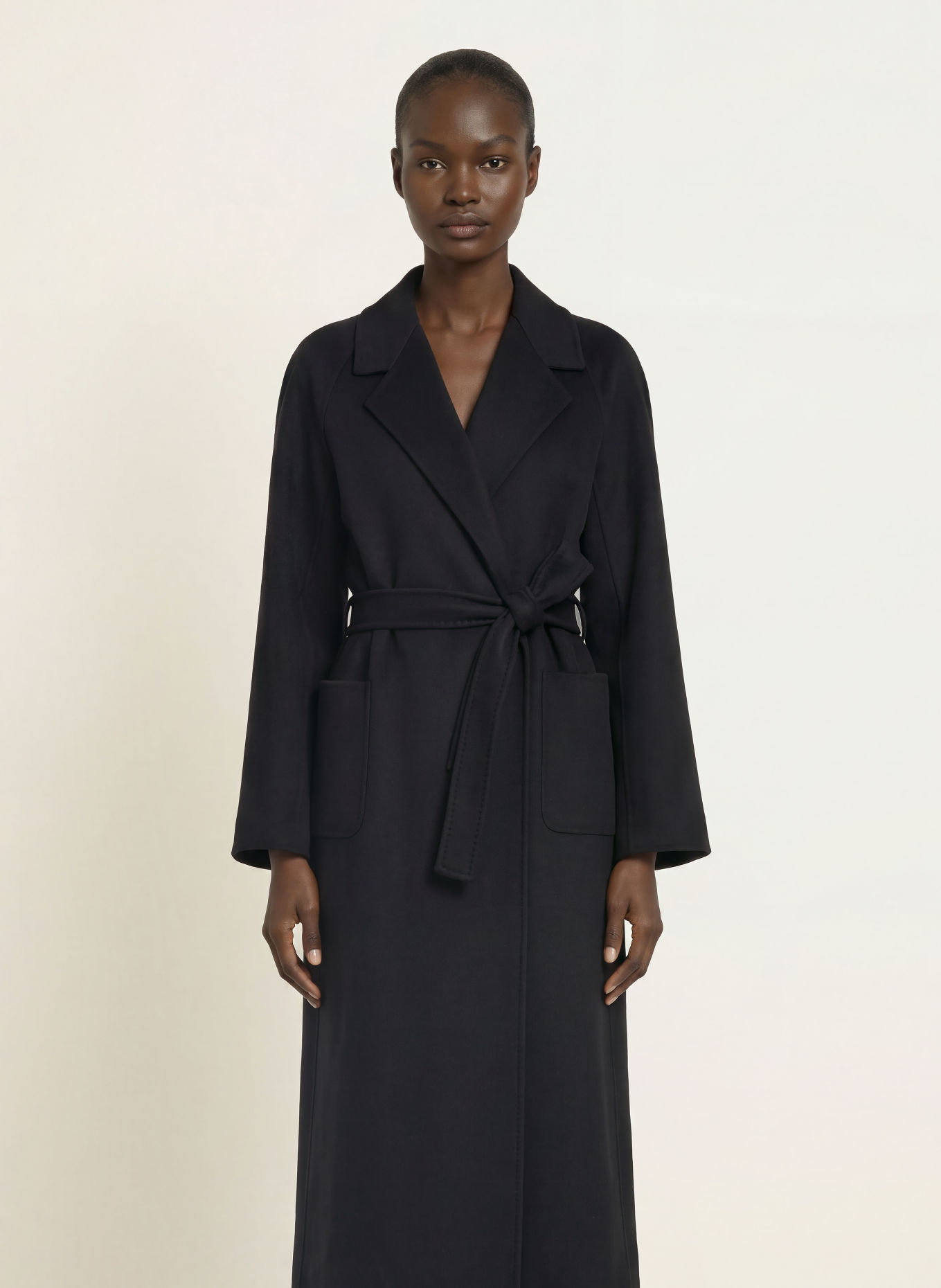 ARMA Wool coat: BLACK
