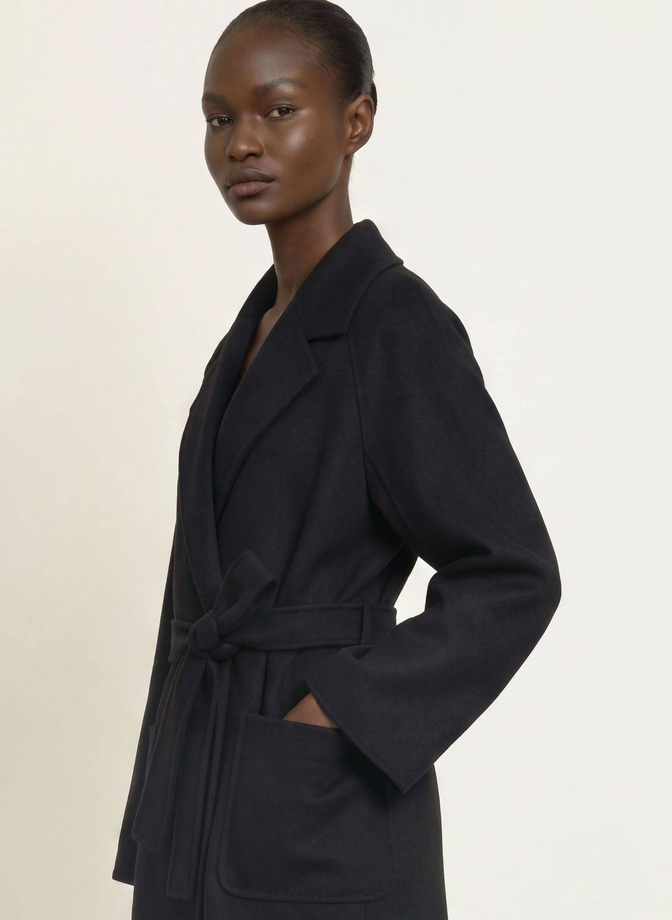 ARMA Wool coat: BLACK