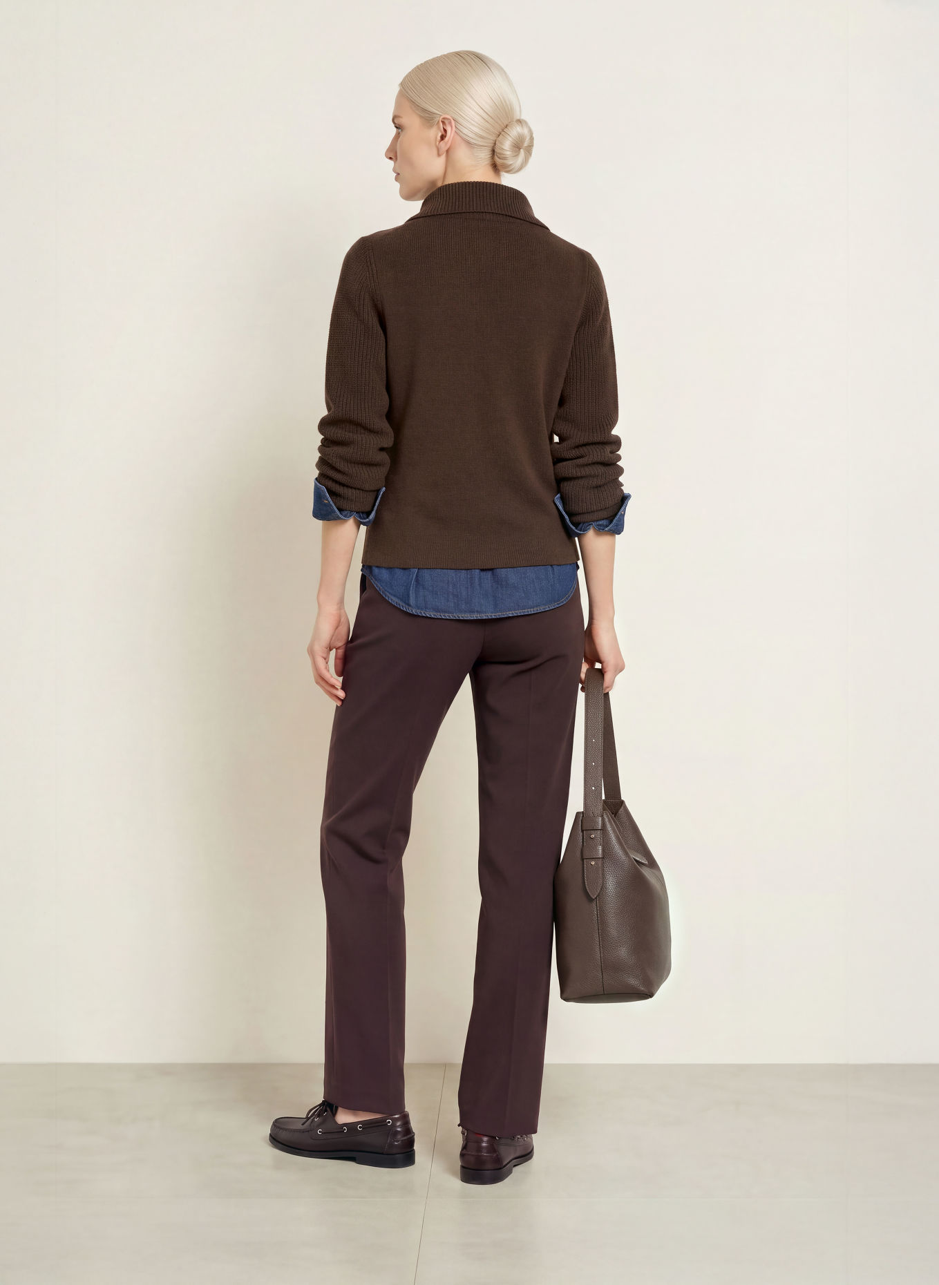 BRAX Marlene-broek MAINE van jersey: BRUIN