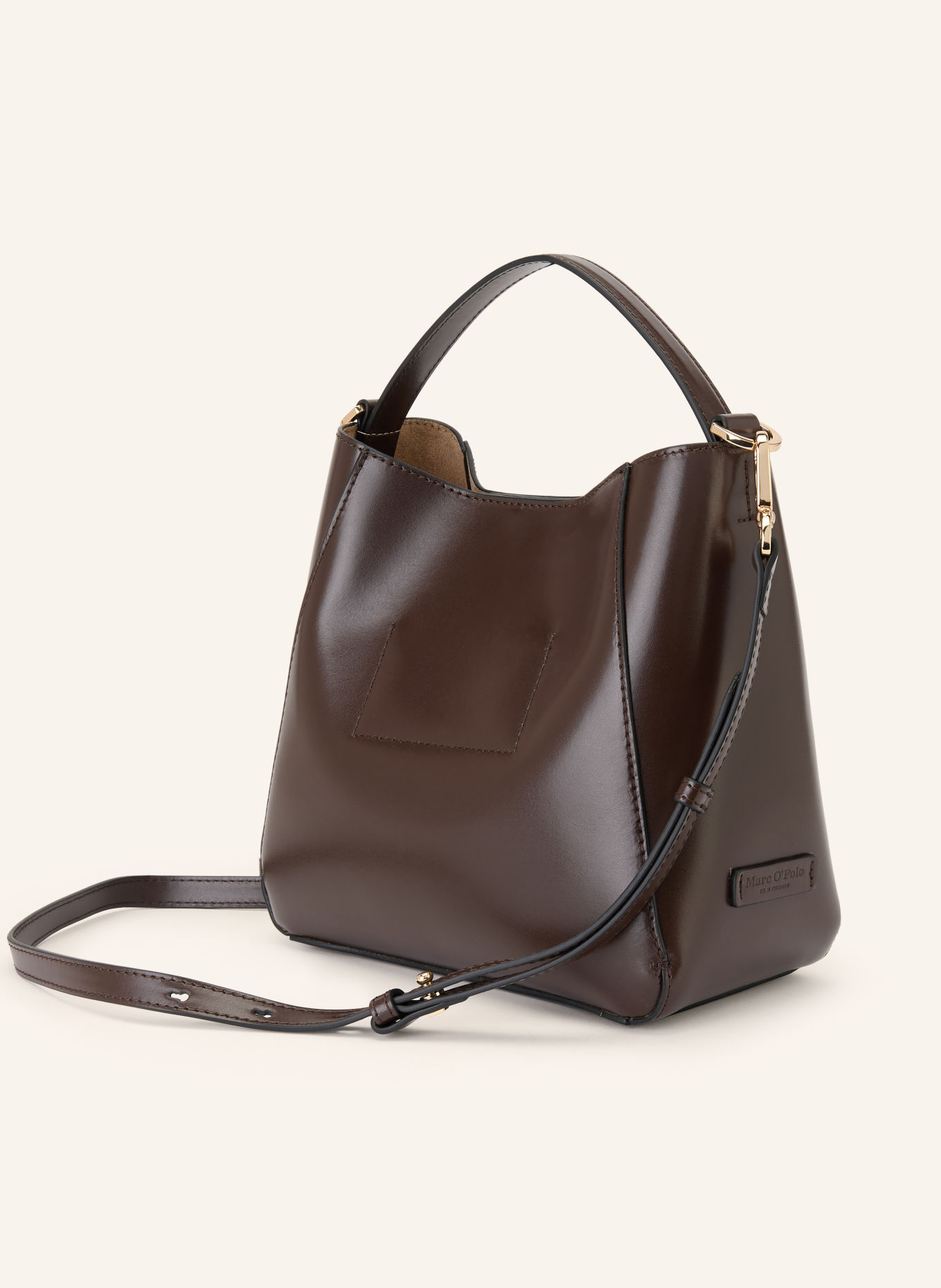 Marc O'Polo Crossbody bag: DARK BROWN / GOLD