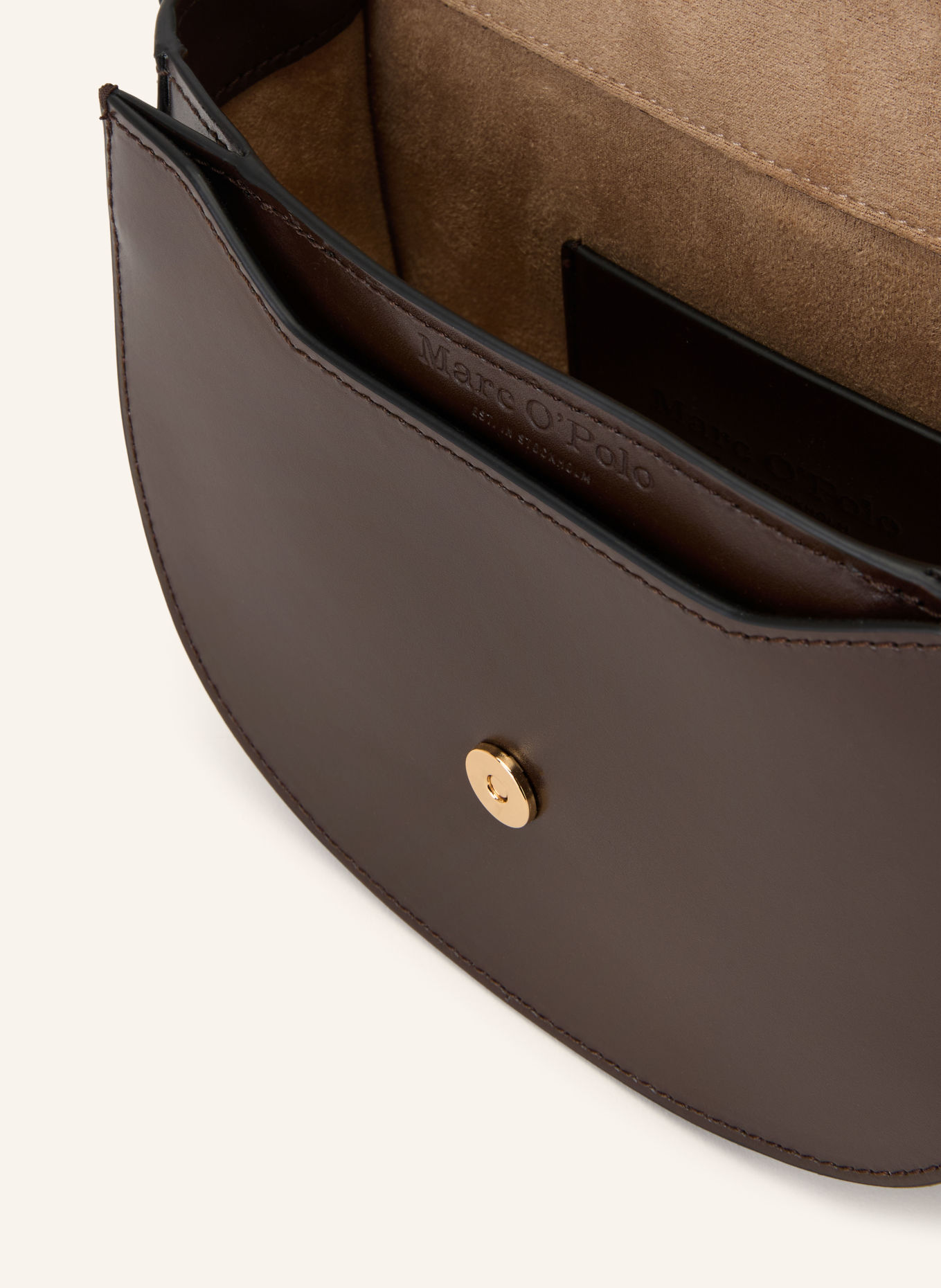 Marc O'Polo Crossbody bag: DARK BROWN / GOLD