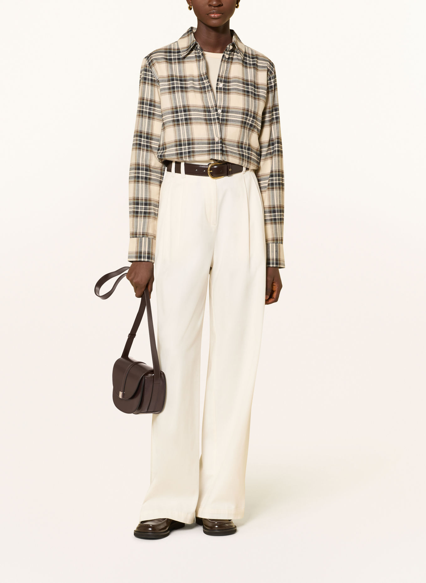Marc O'Polo Crossbody bag: DARK BROWN / GOLD