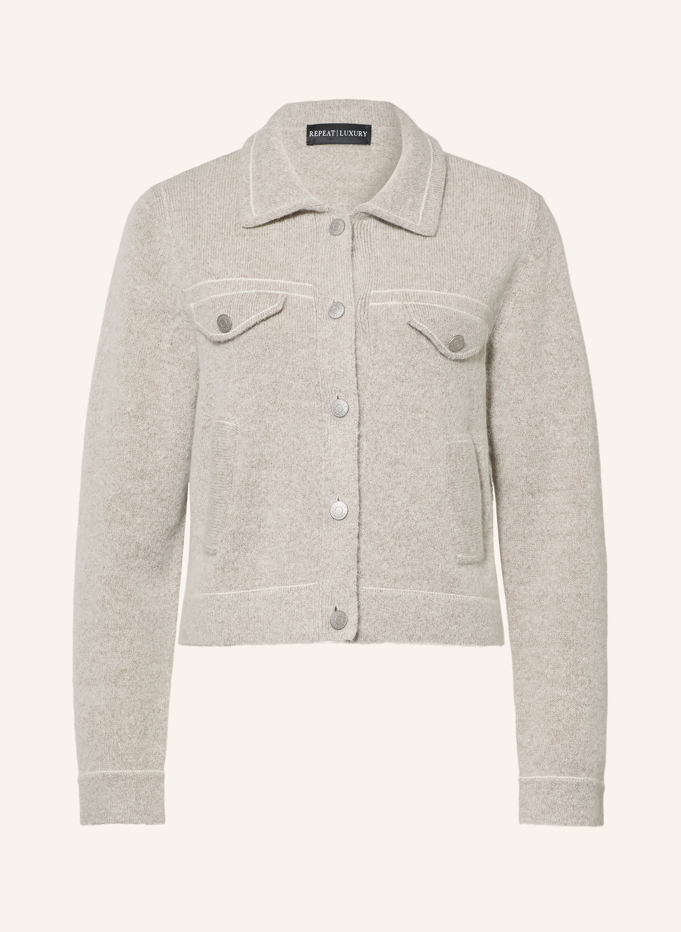 REPEAT Cardigan: GRAY