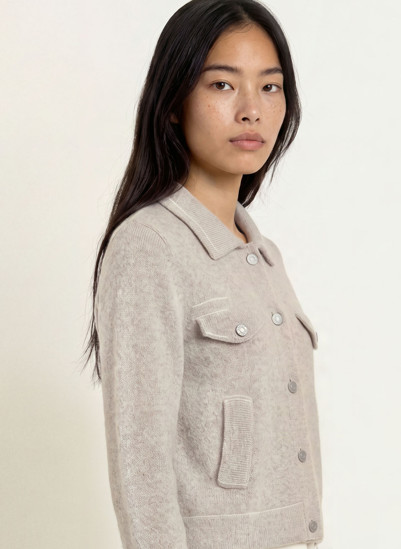 REPEAT Cardigan: GRAY