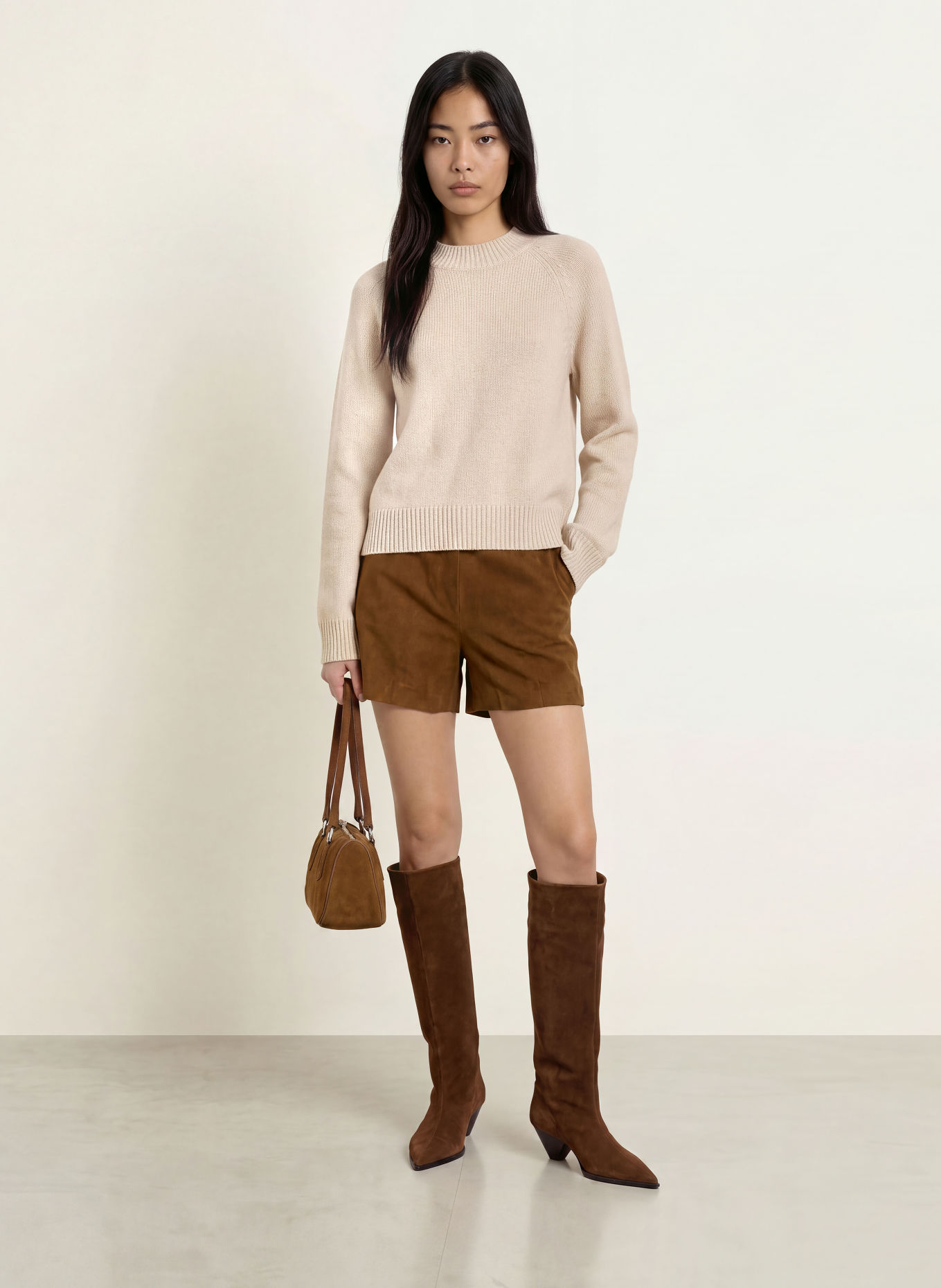 REPEAT Cashmere Sweater: BEIGE