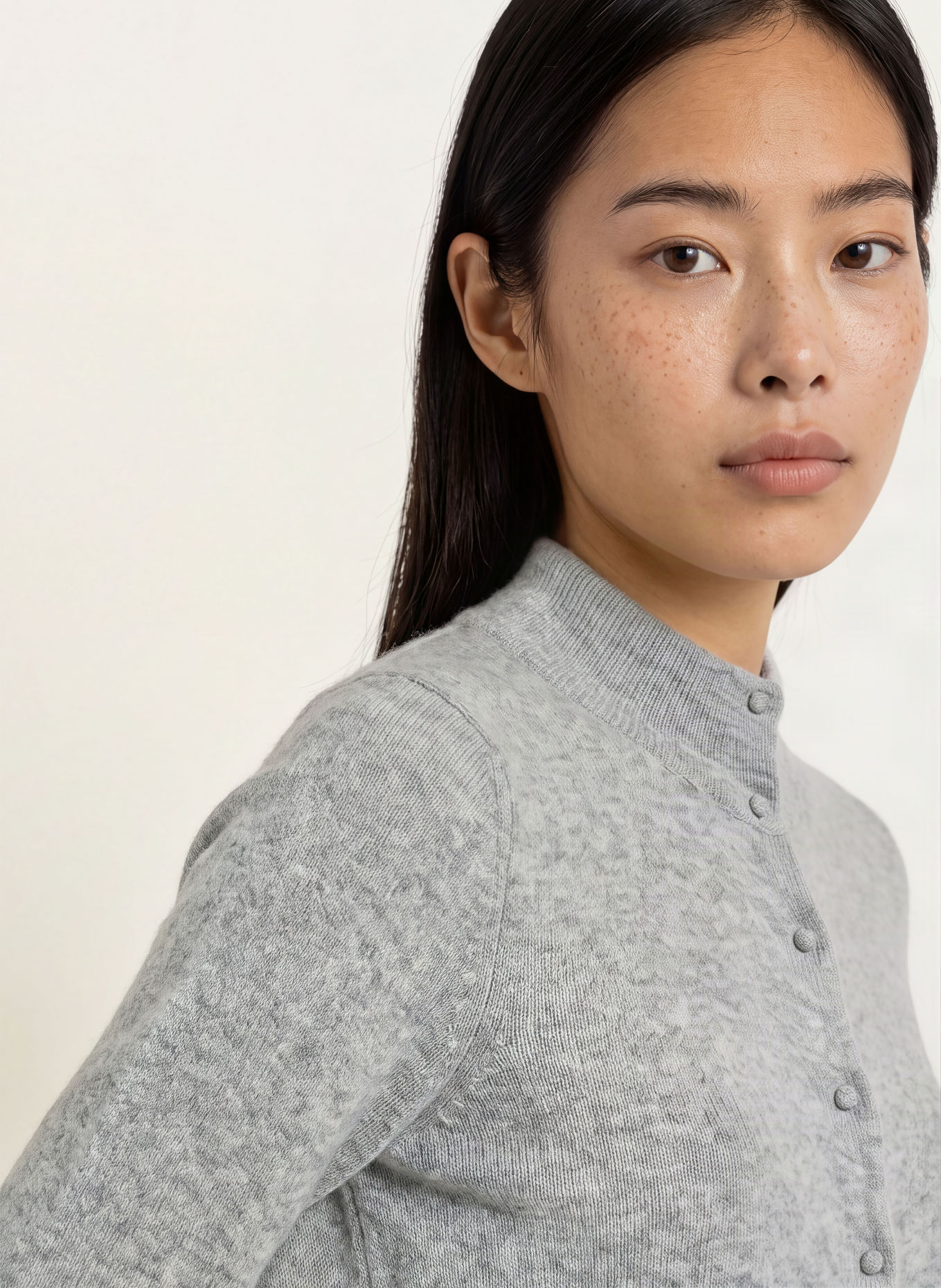 REPEAT Cardigan with cashmere: GRAY