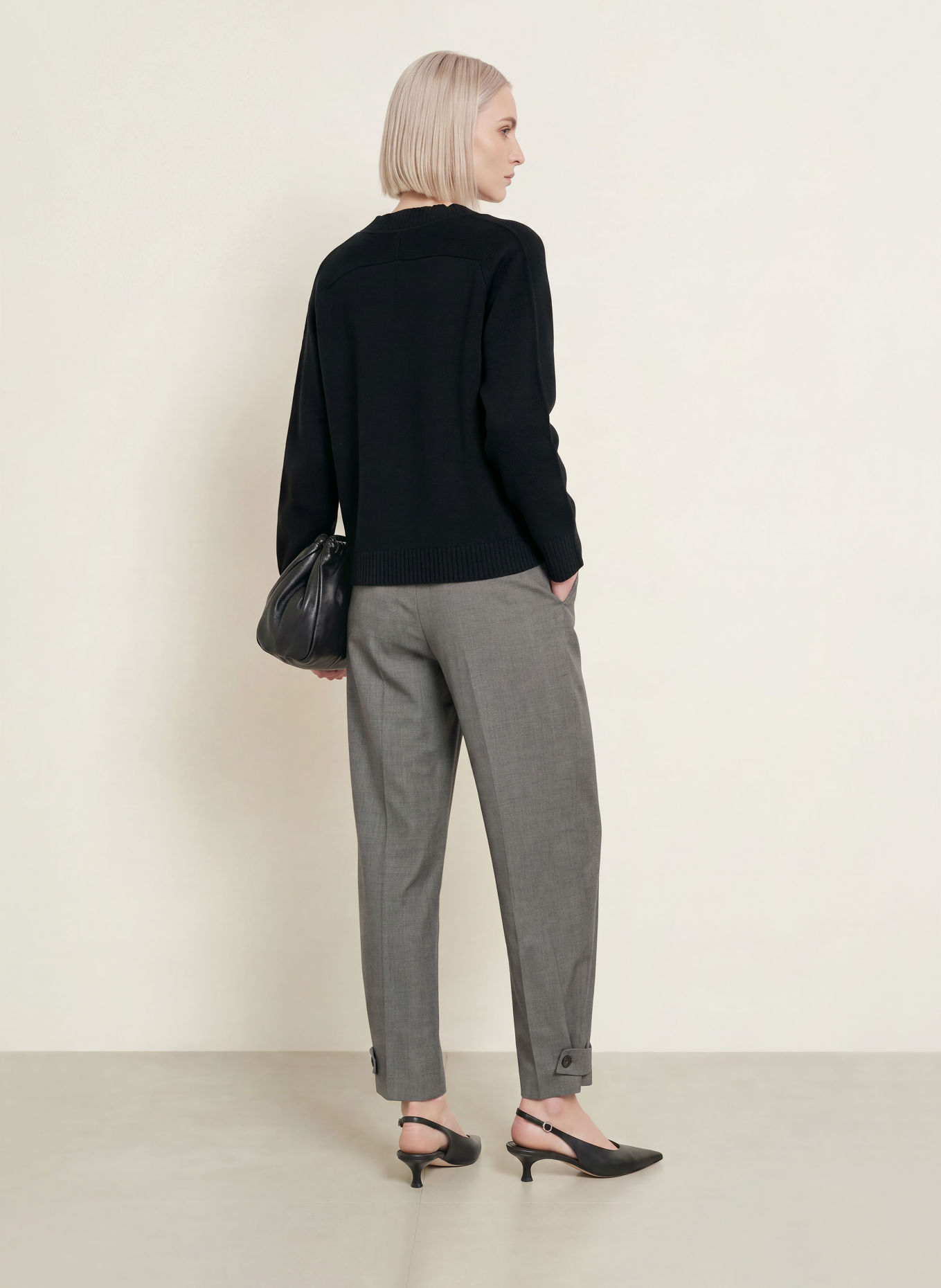 REPEAT Cashmere Cardigan: BLACK