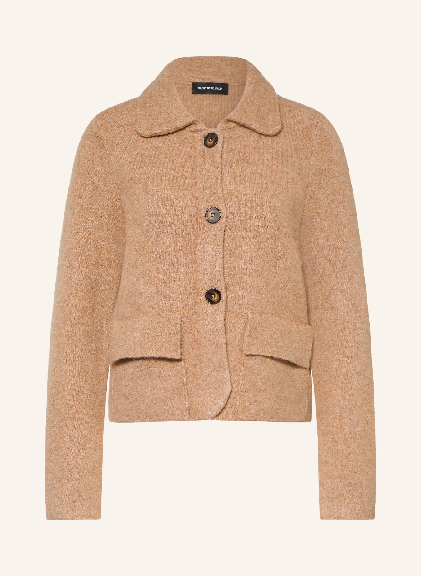 REPEAT Cardigan: CAMEL