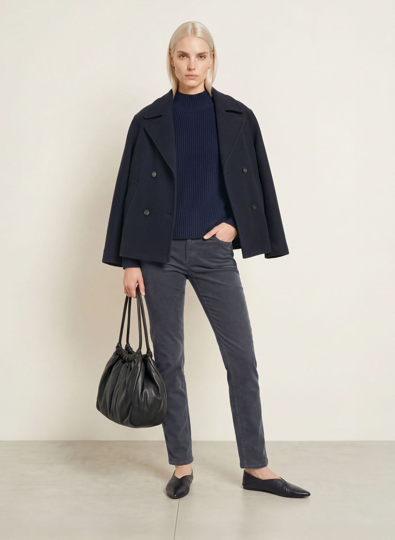 BRAX Cordbroek MARY: DONKERBLAUW