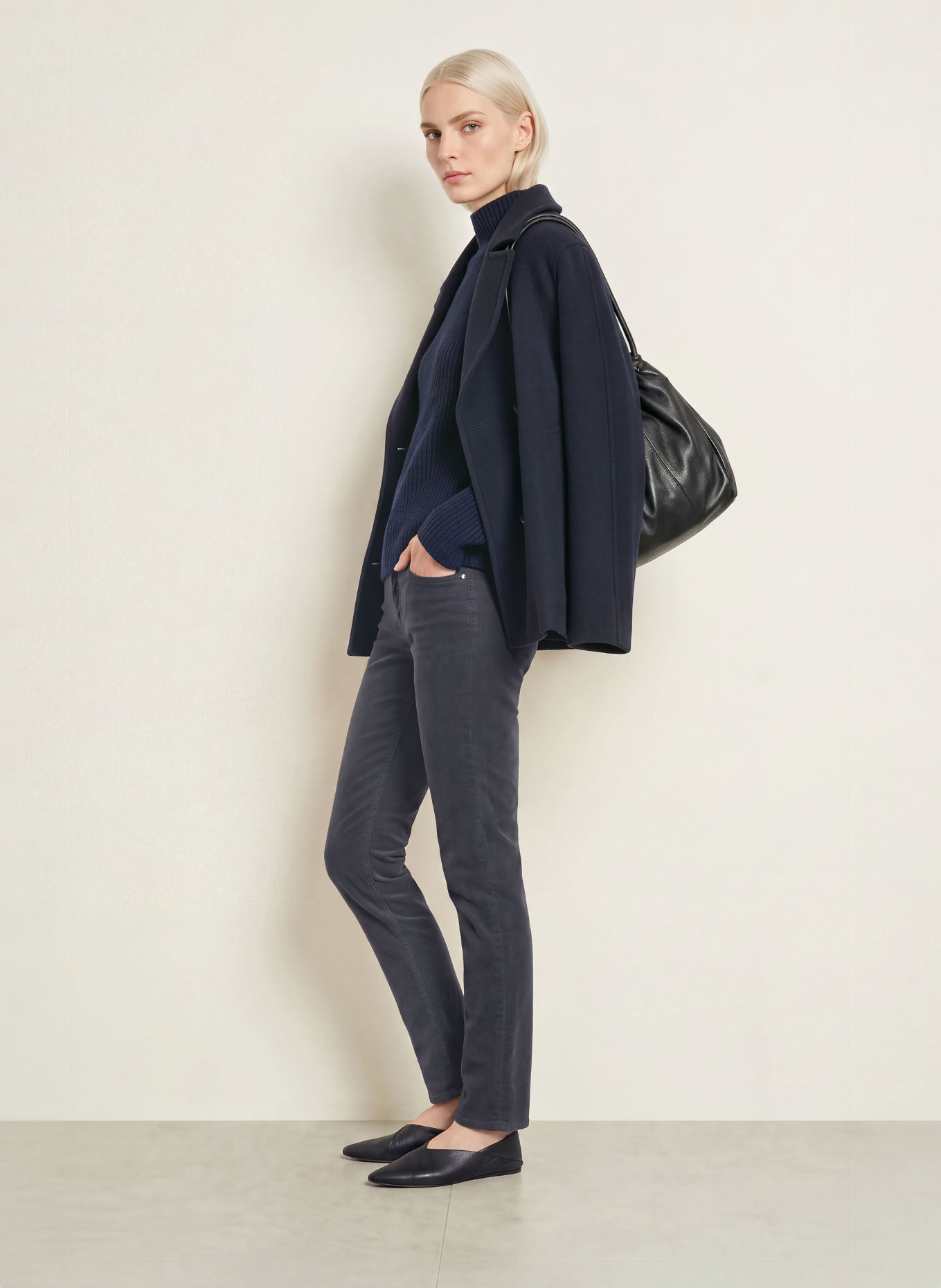 BRAX Cordbroek MARY: DONKERBLAUW