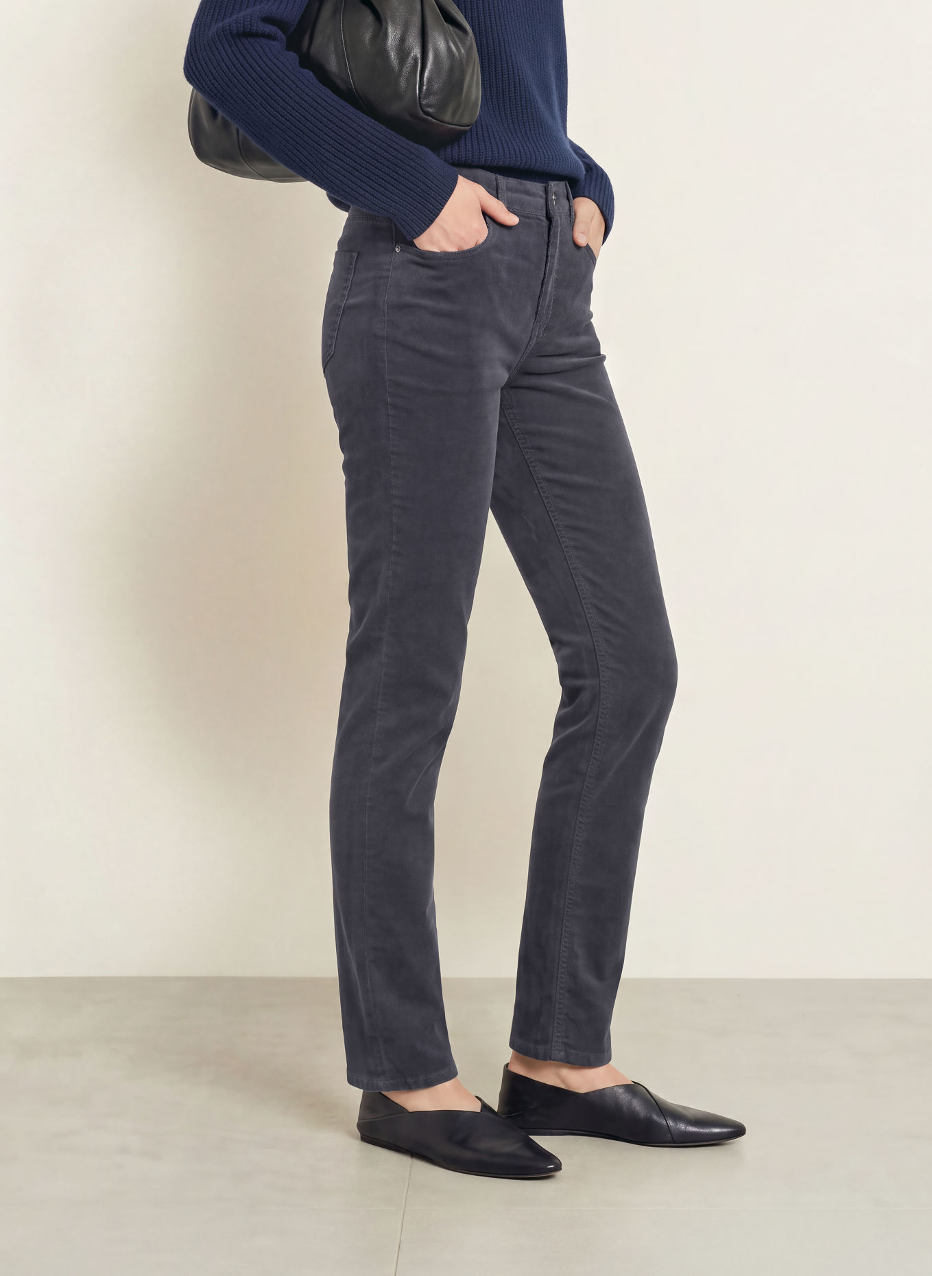BRAX Cordbroek MARY: DONKERBLAUW