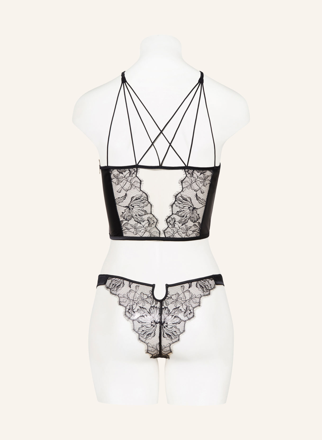 LIVY Bustier DAHLIA STREET met uitsnijding en zijde: ZWART / GOUD