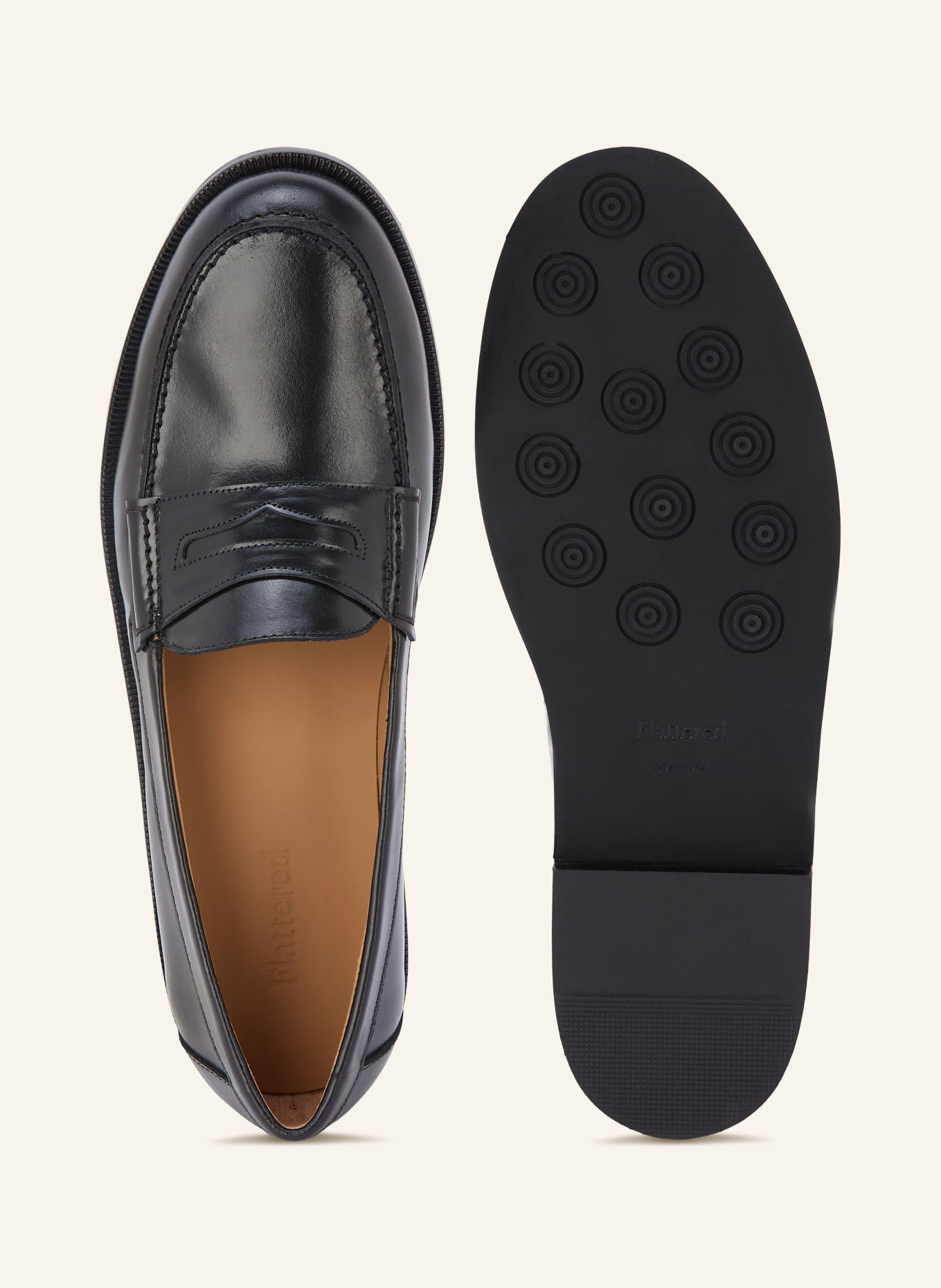 Flattered SAGE Penny loafer: BLACK