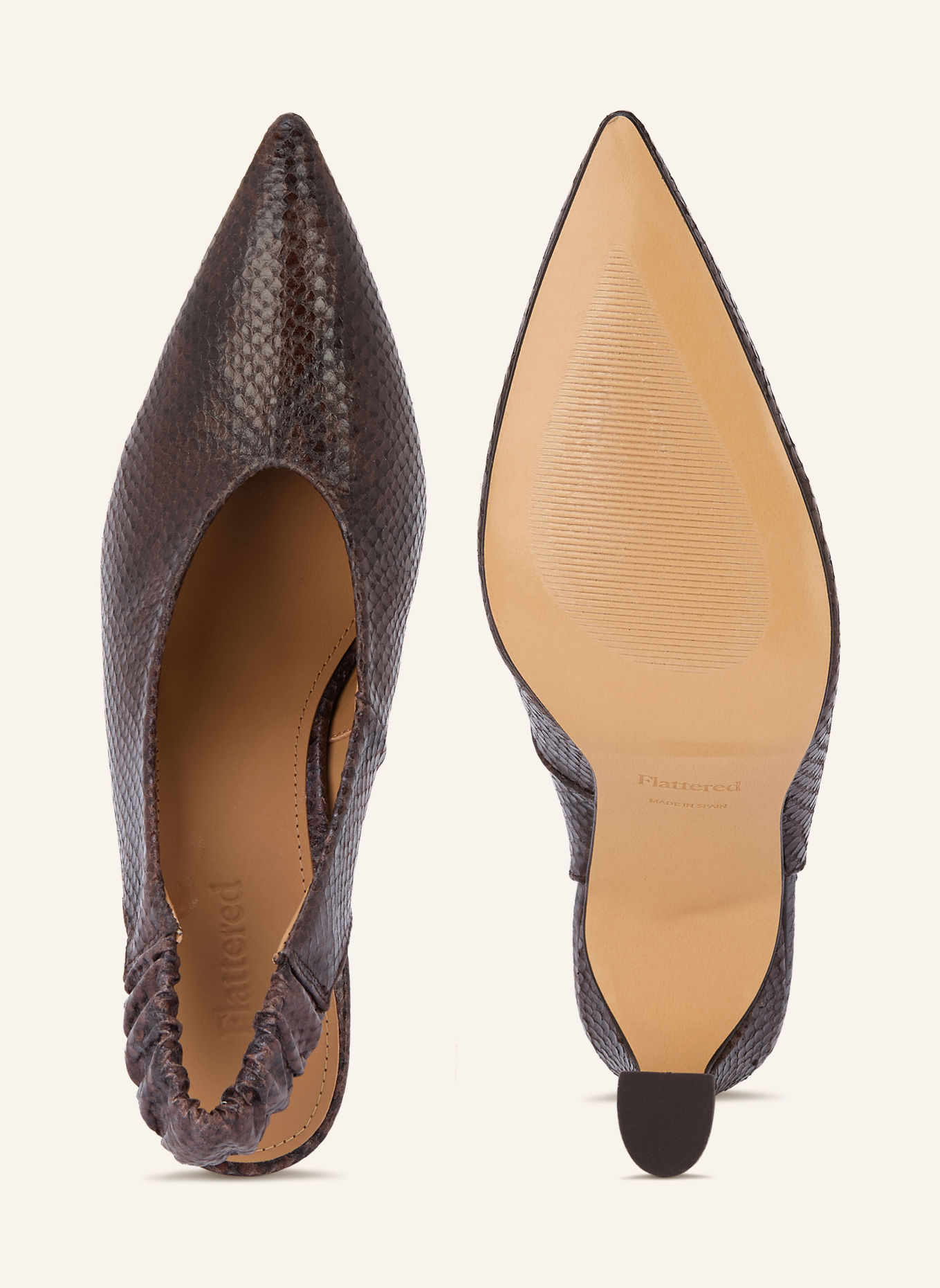 Flattered LILIAN Slingback Pumps: DARK BROWN