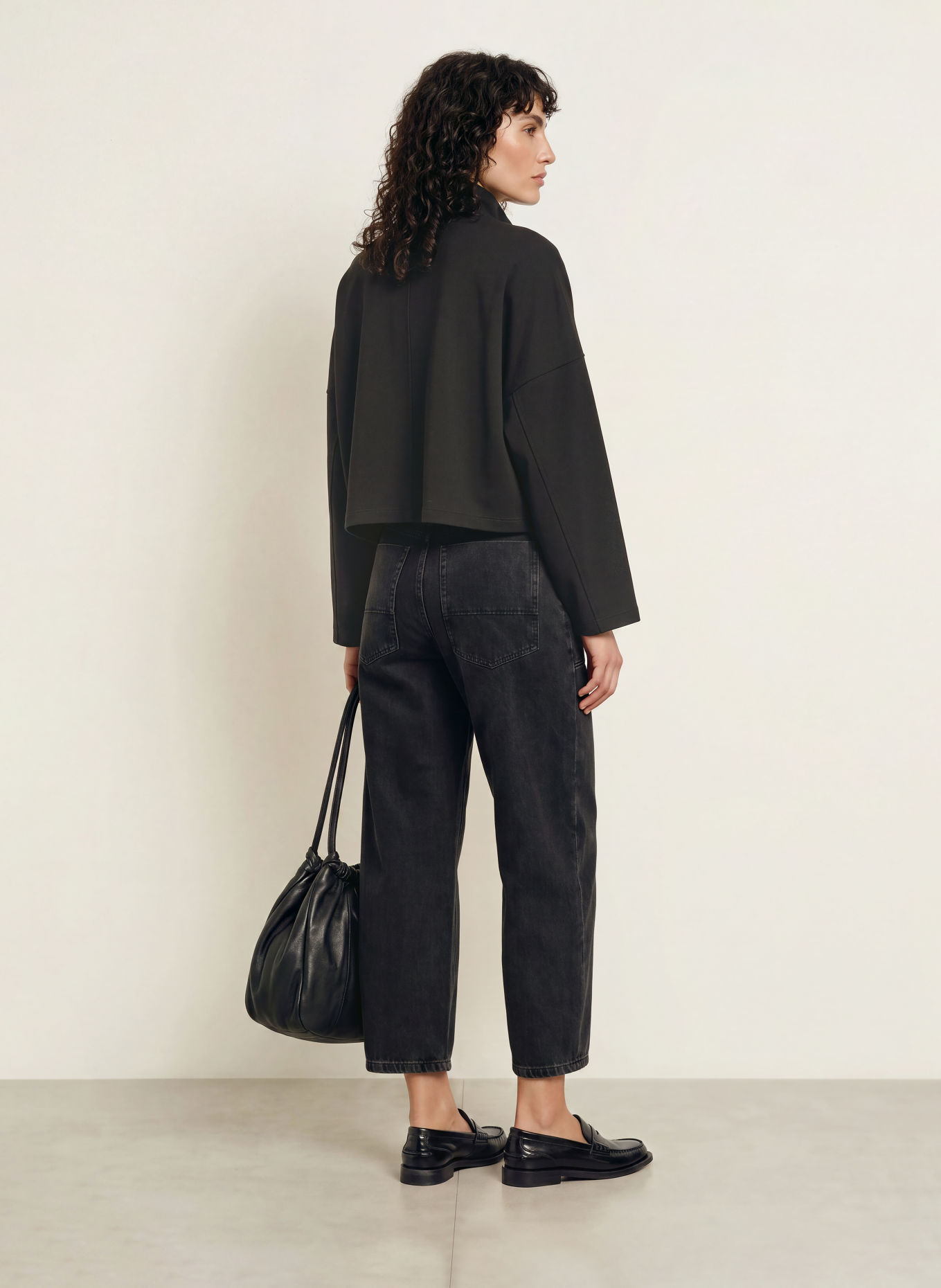 DRYKORN Jeansy typu barrel DERIVE: 1030 schwarz