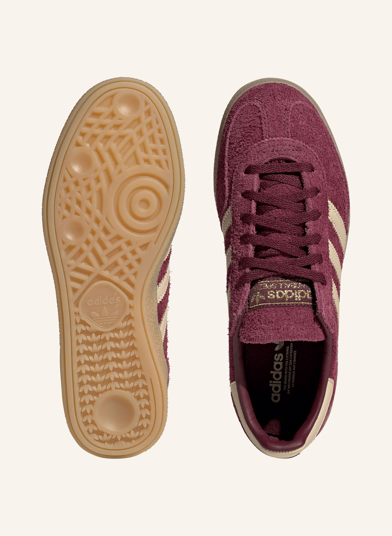 adidas Originals Sneaker HANDBALL SPEZIAL: DUNKELROT / GOLD / CREME