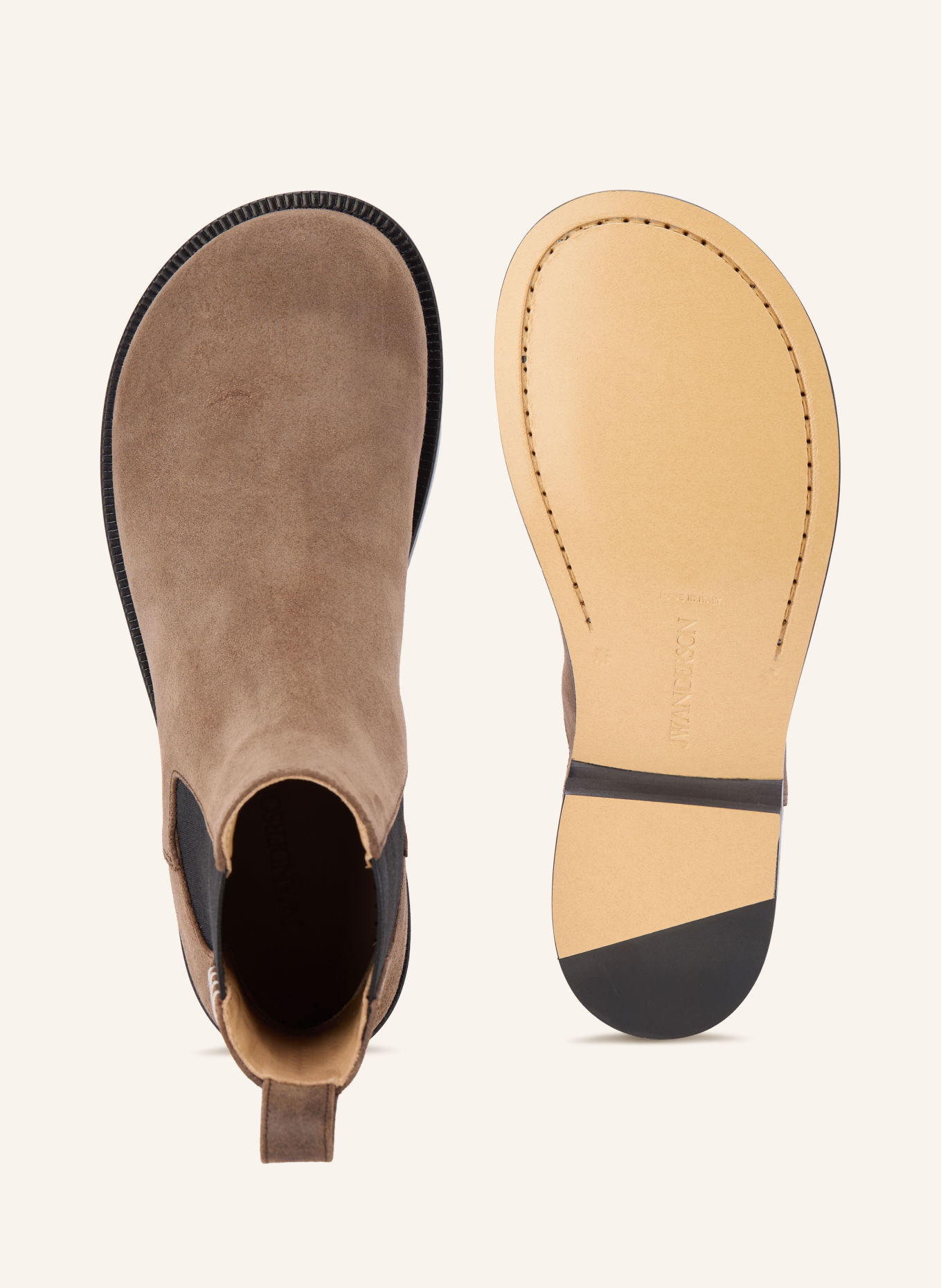 JW ANDERSON Bottines Chelsea: TAUPE / NOIR