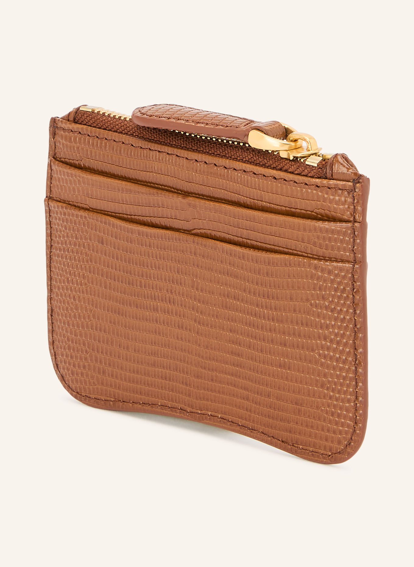 AMI PARIS PARIS PARIS Card wallet with Coin Pocket: COGNAC