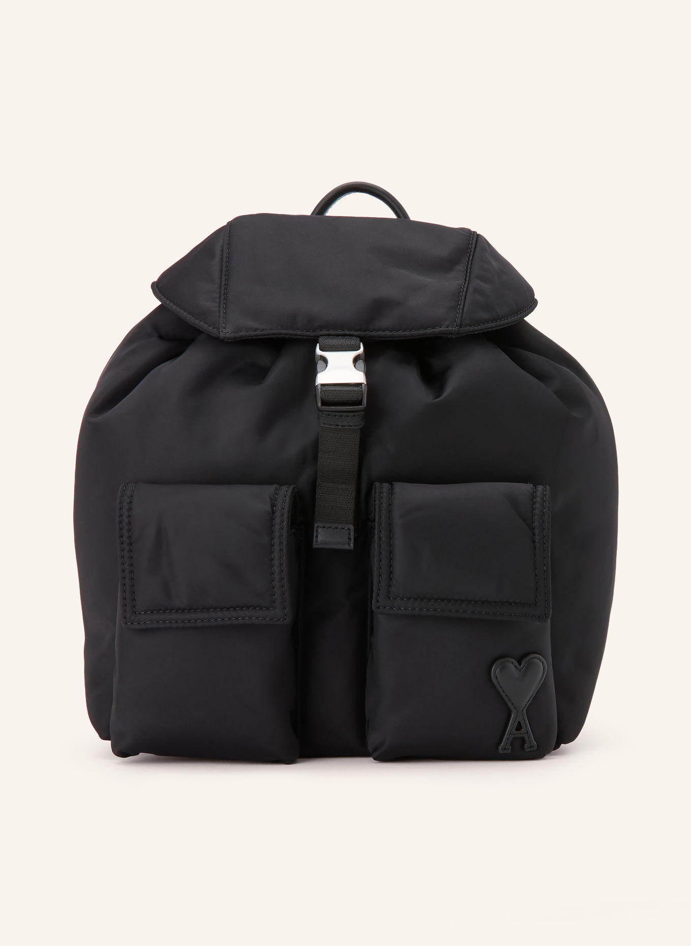 AMI PARIS Backpack: BLACK