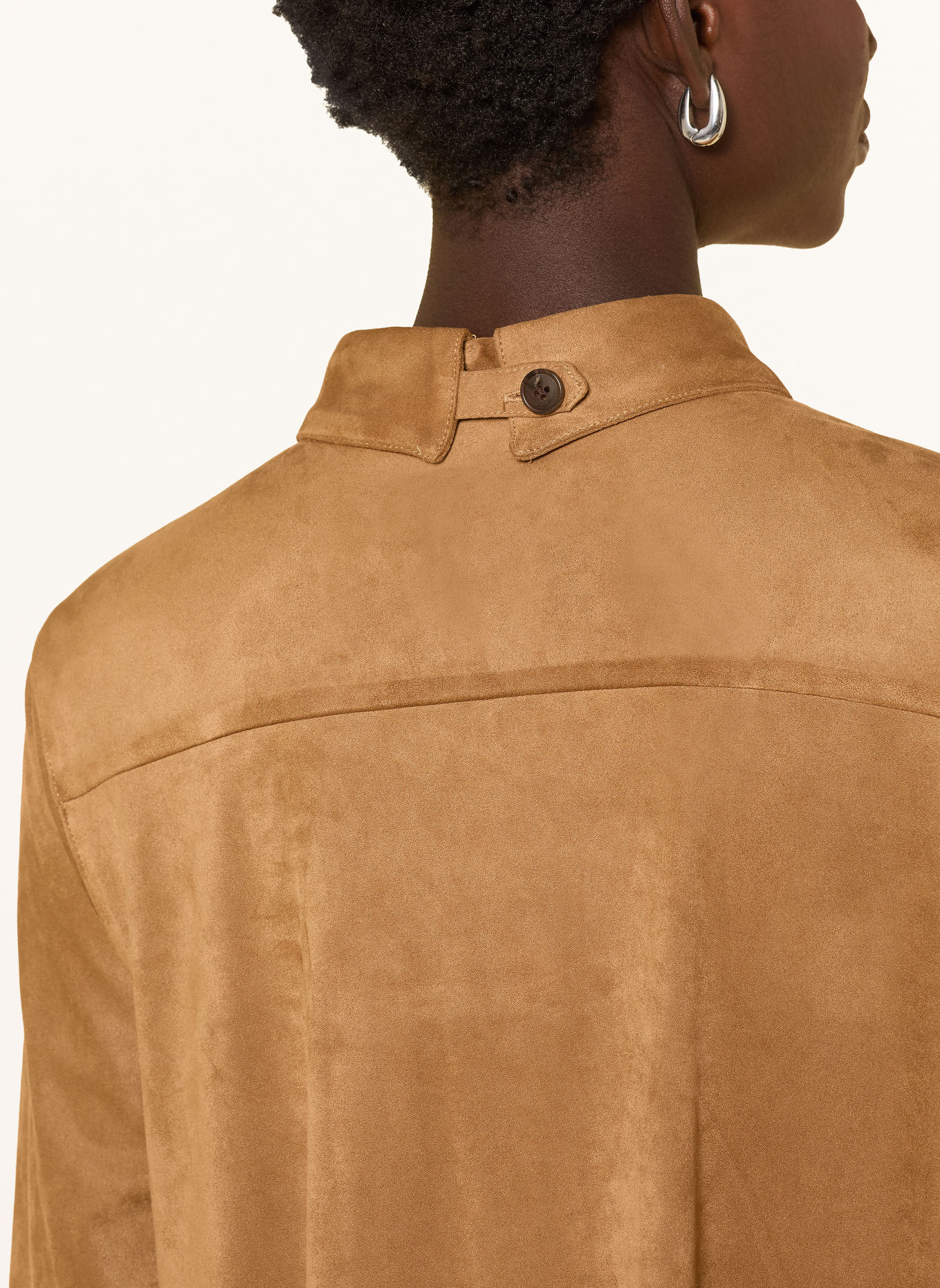 Smith & Soul Blousejurk in leerlook met 3/4-mouwen: COGNAC